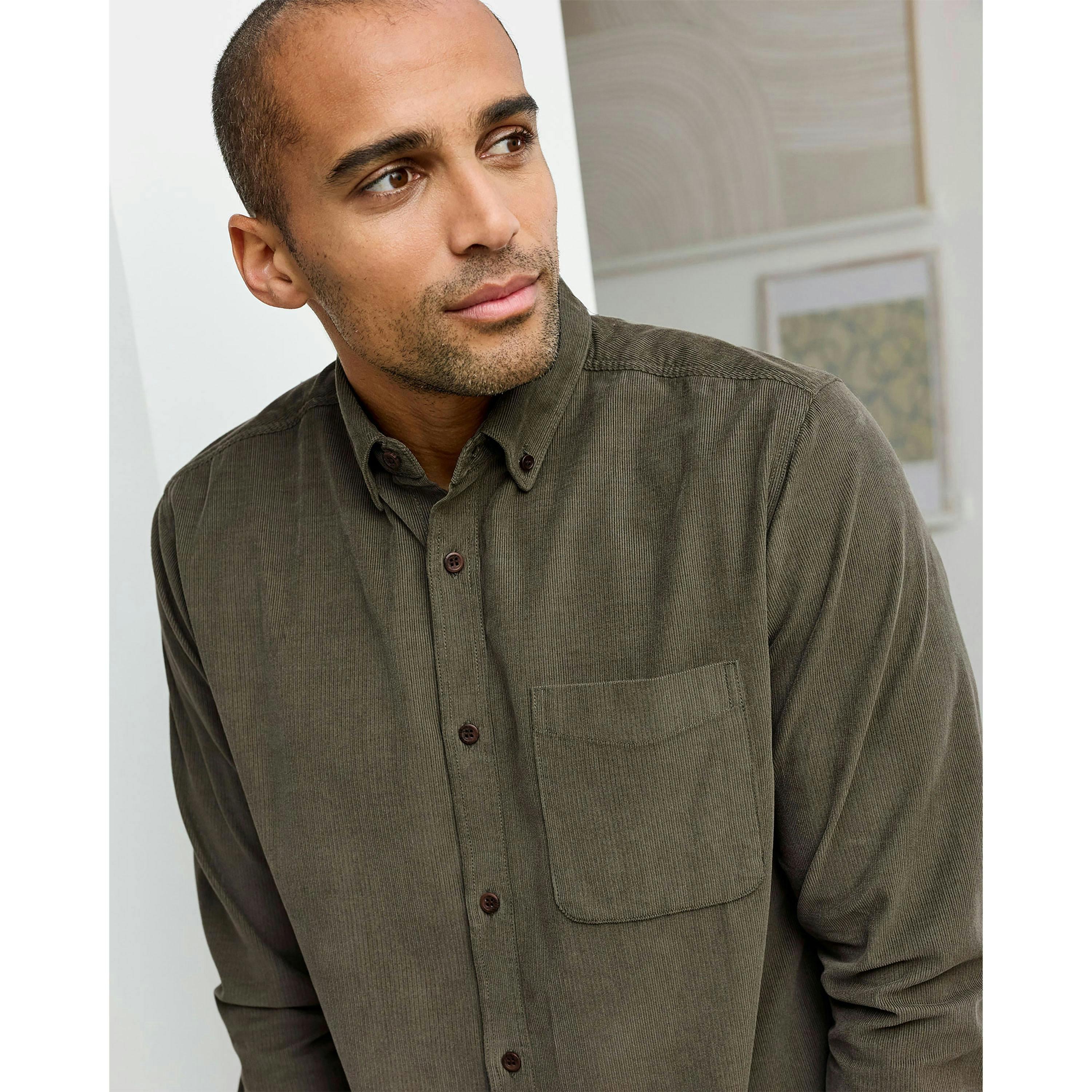 Cotton Traders Long Sleeve Cord Shirt , view 3 of 3