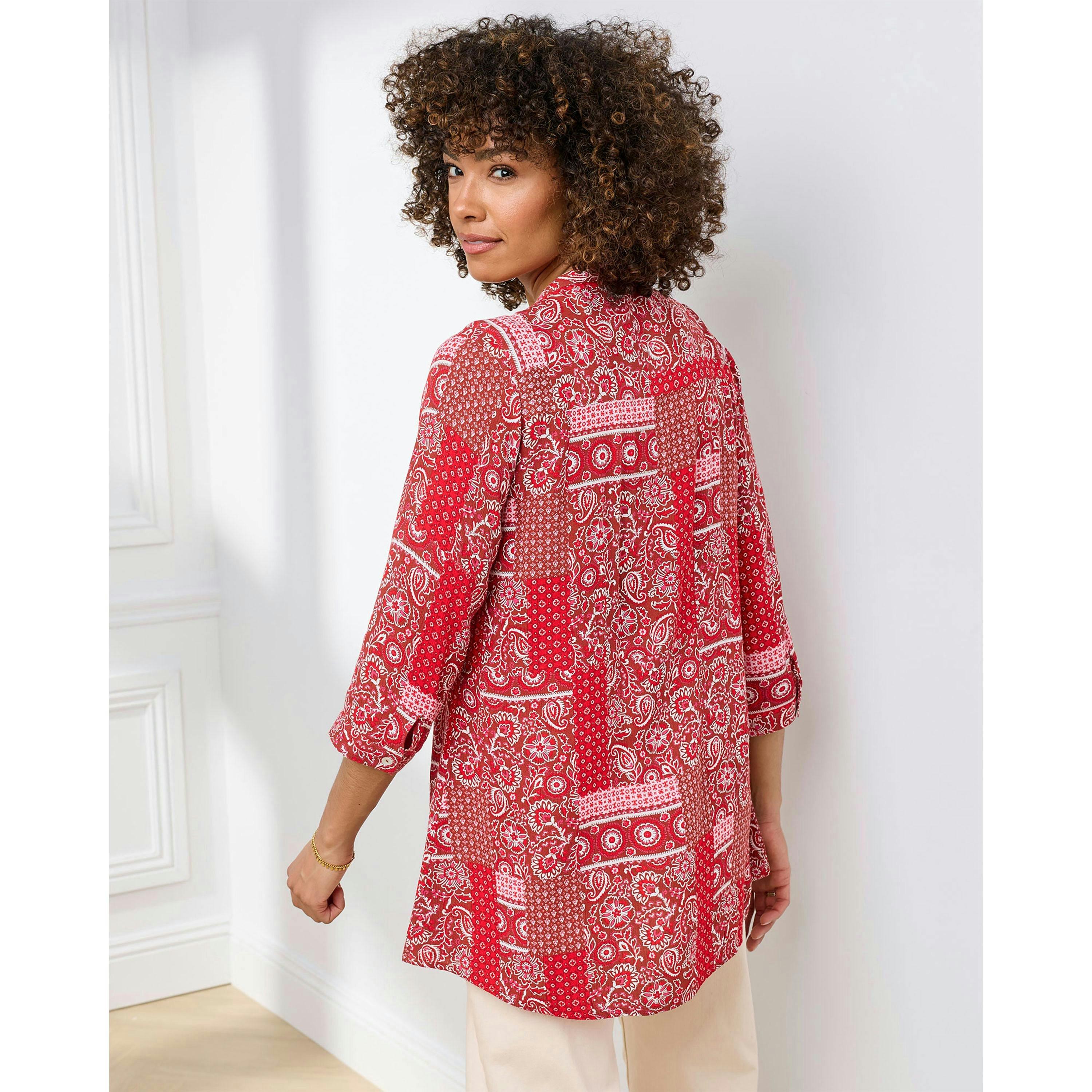 Cotton Traders Printed Crinkle Tunic , view 2 of 3