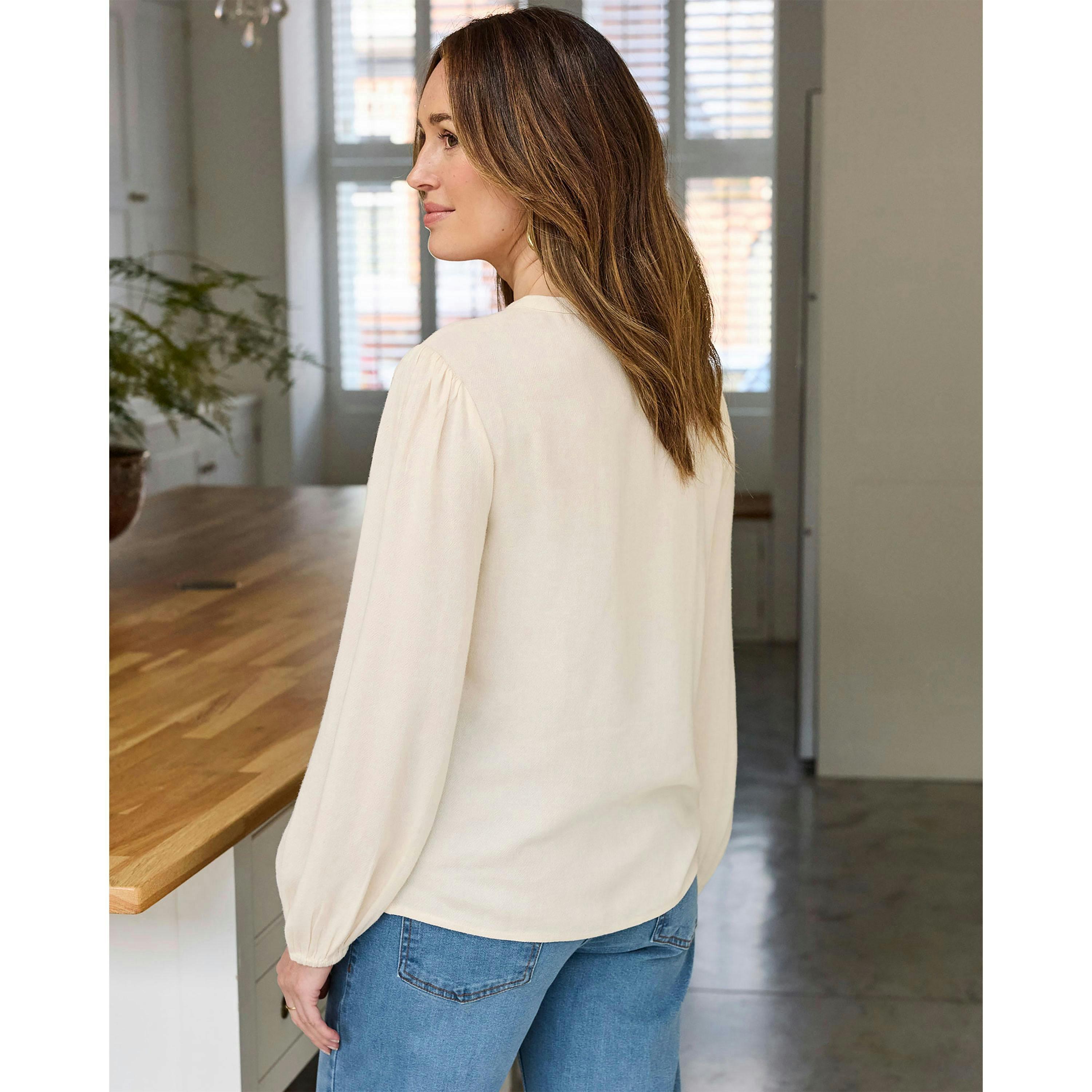 Cotton Traders Long Sleeve Broiderie Blouse , view 2 of 3