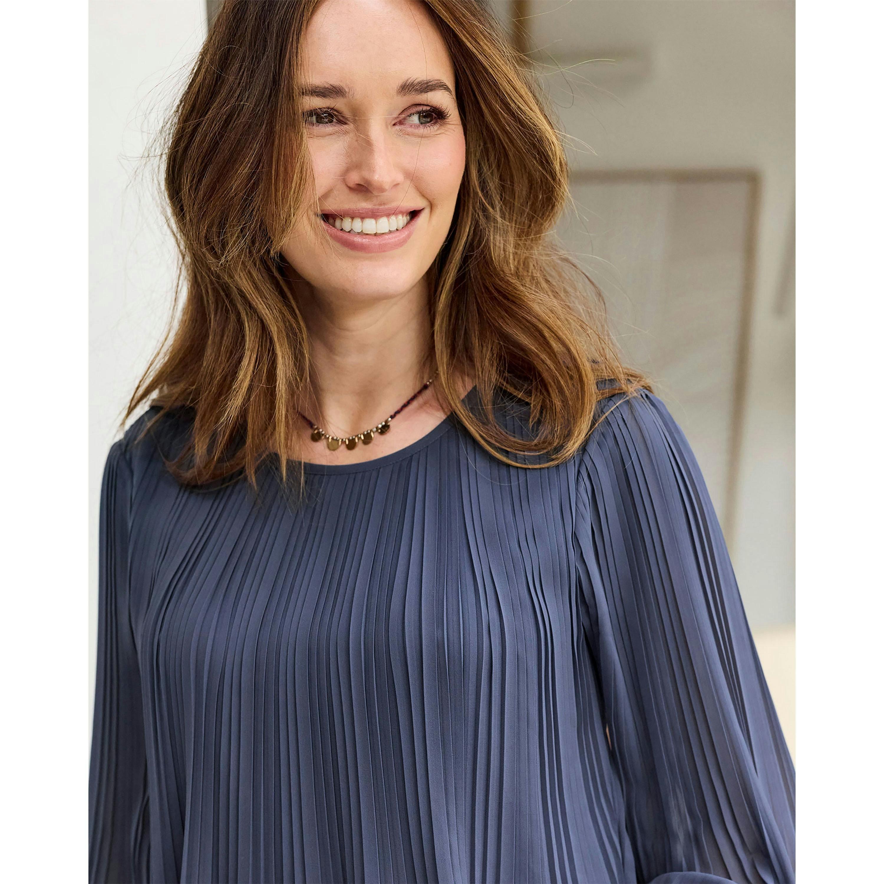 Cotton Traders Pleated Chiffon Blouse , view 3 of 3