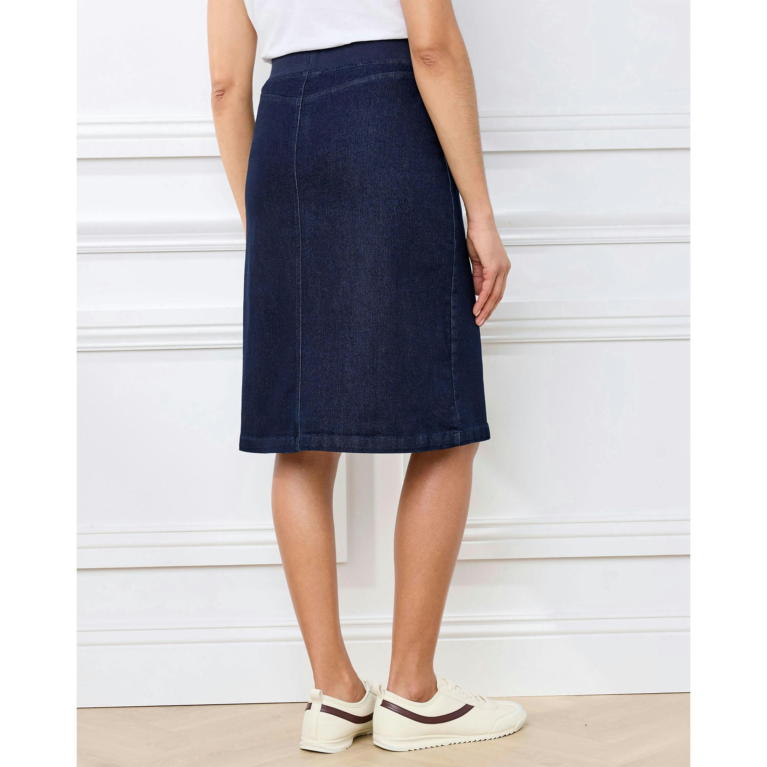 Cotton Traders Premium Pull On Knee Length Skirt , view 2 of 3