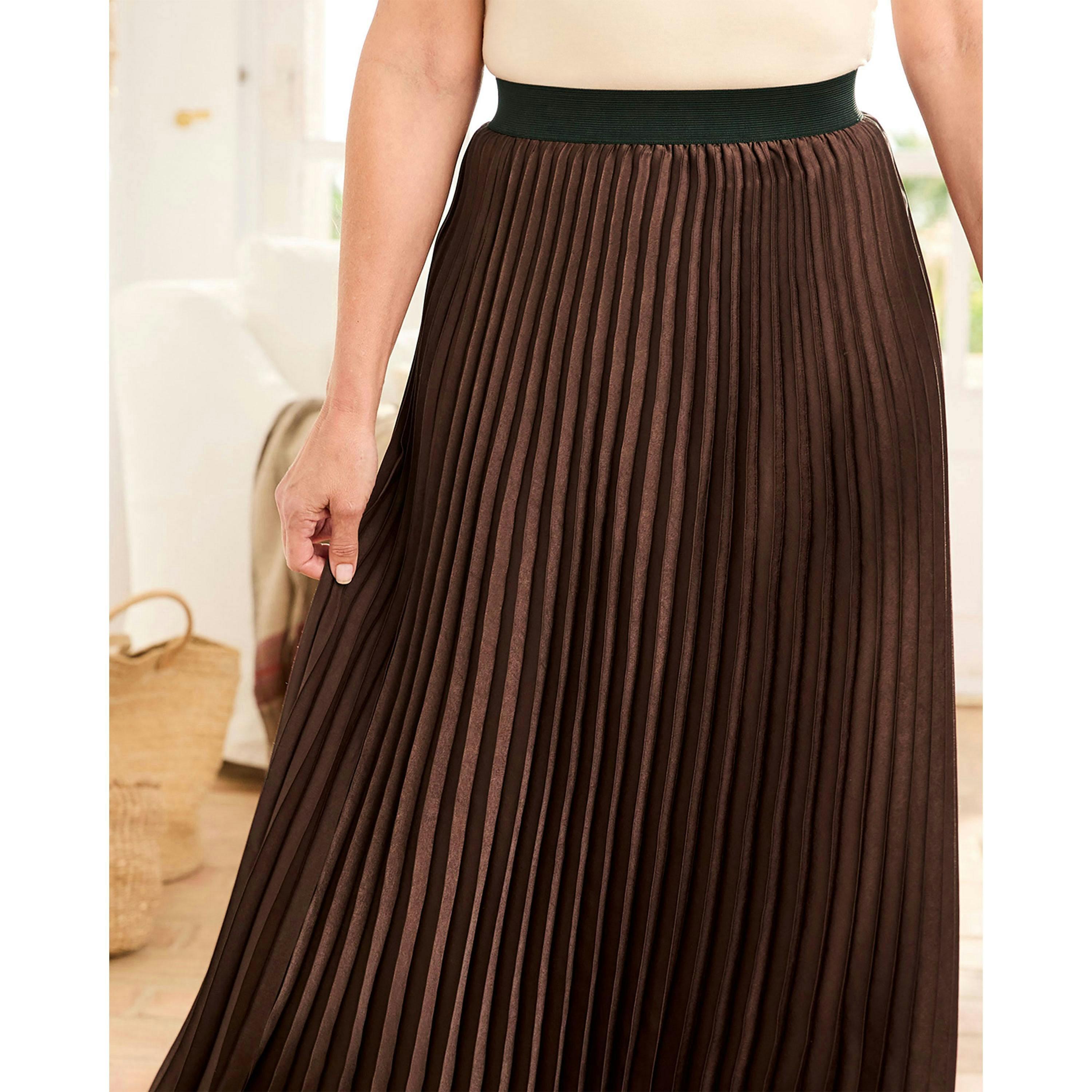 Cotton Traders Pleated Pull On Maxi Skirt , view 3 of 3
