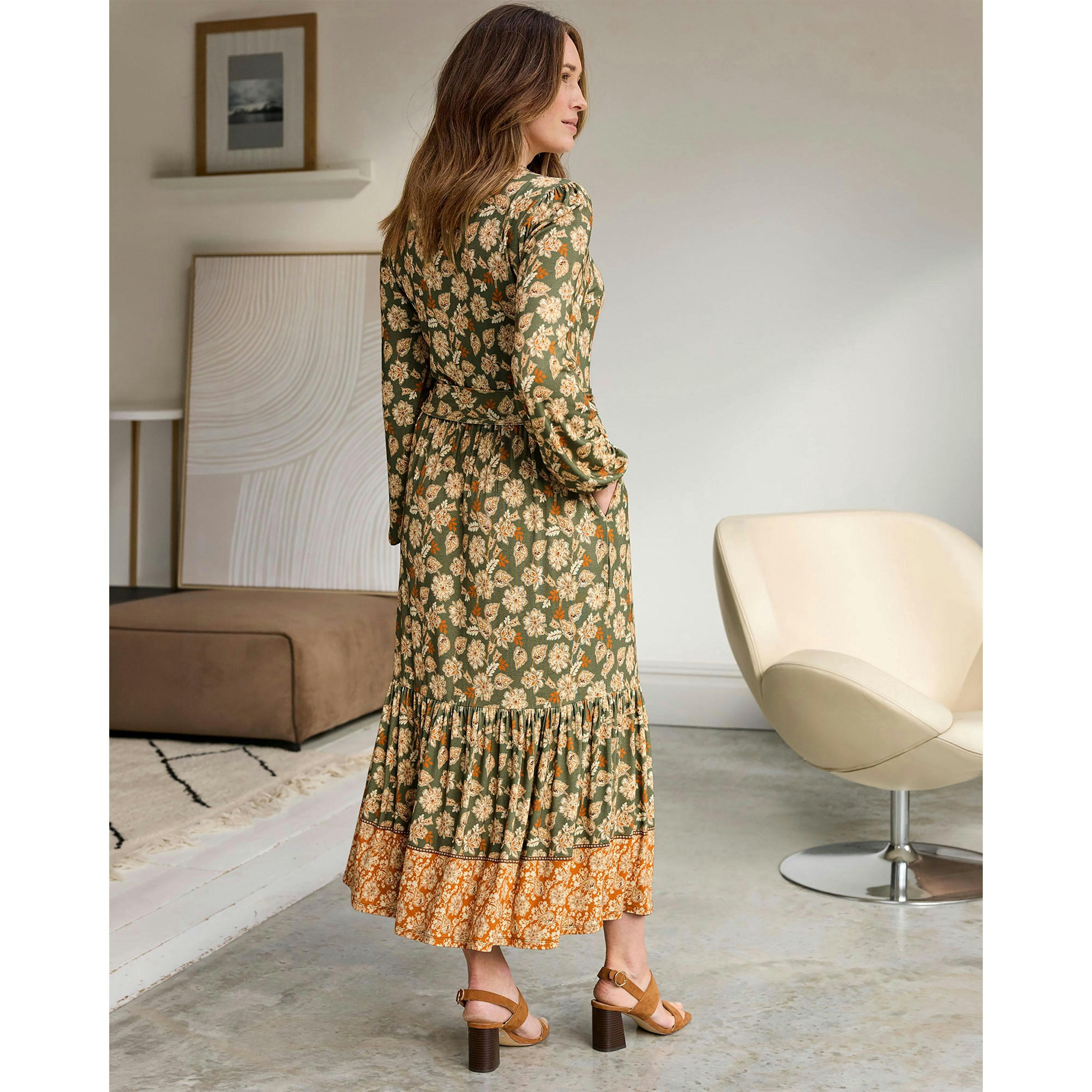 Cotton Traders Jersey Tiered Maxi Dress , view 2 of 3