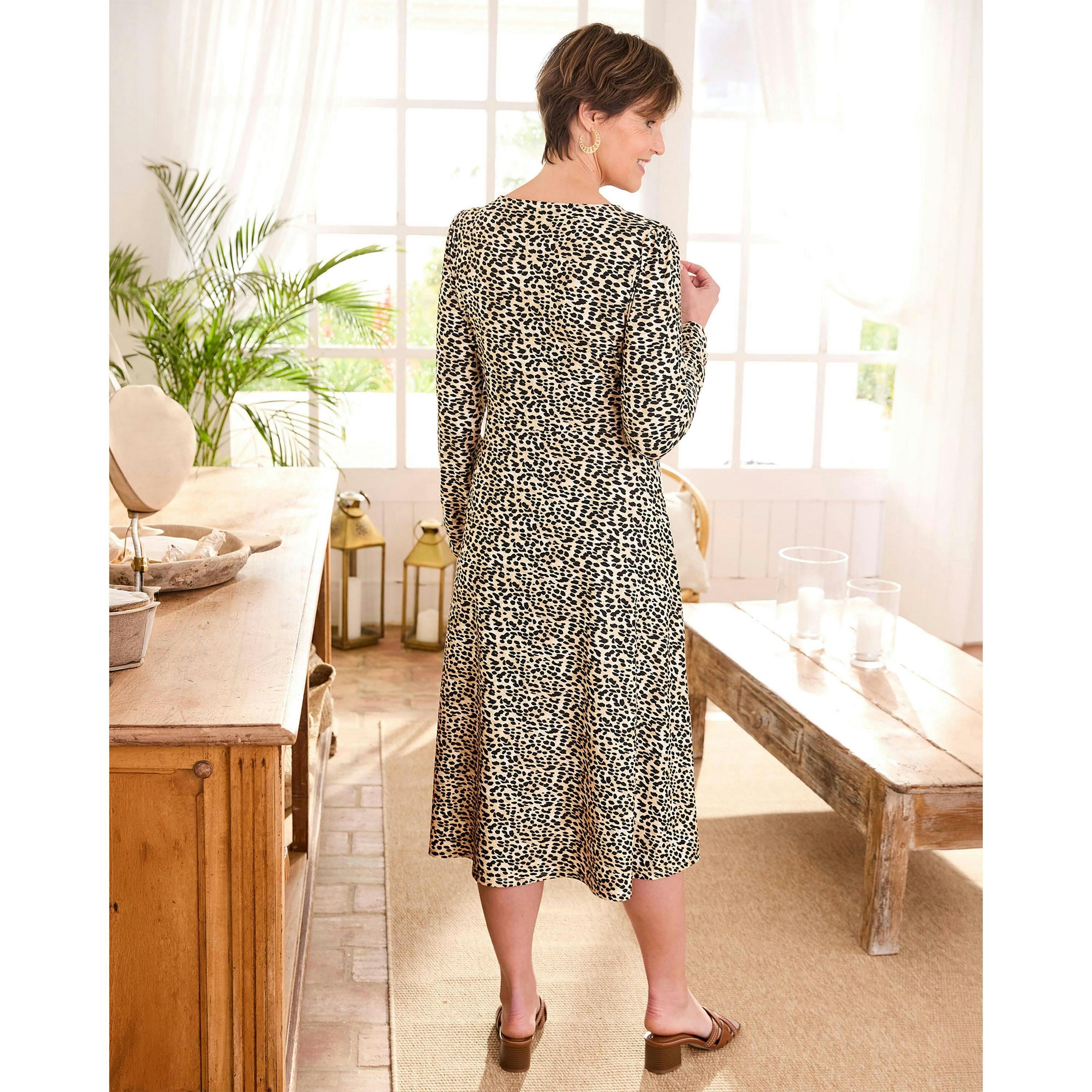 Cotton Traders Print Jersey Midi Dress , view 2 of 3