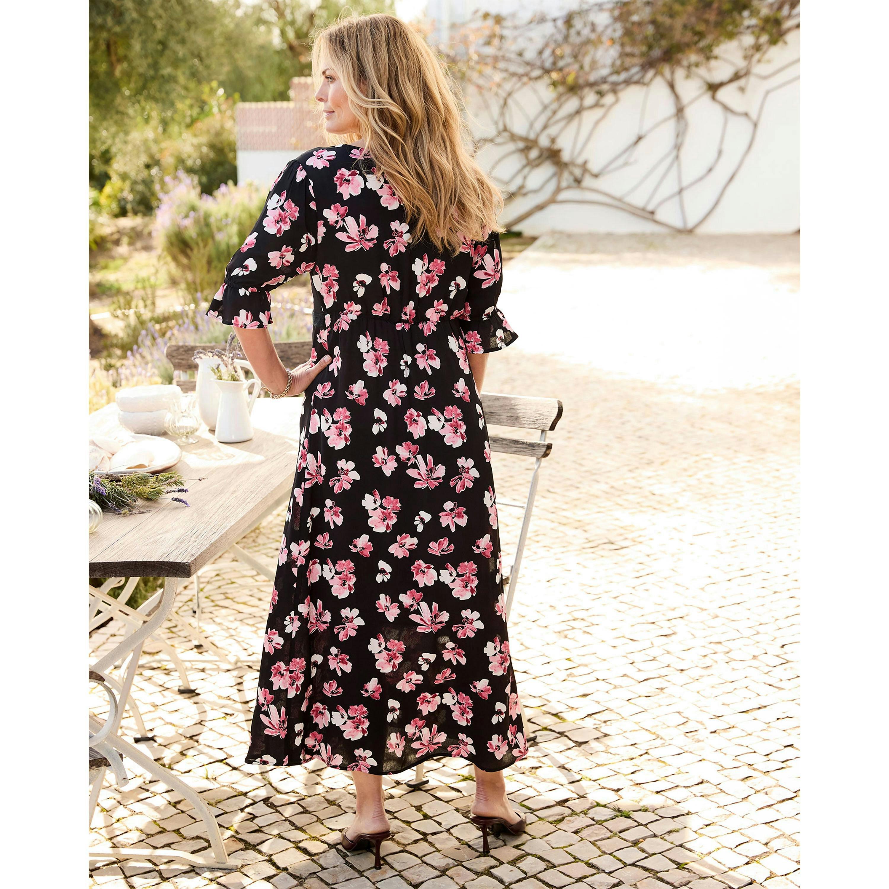 Cotton Traders Lace Trim Maxi Dress , view 2 of 3