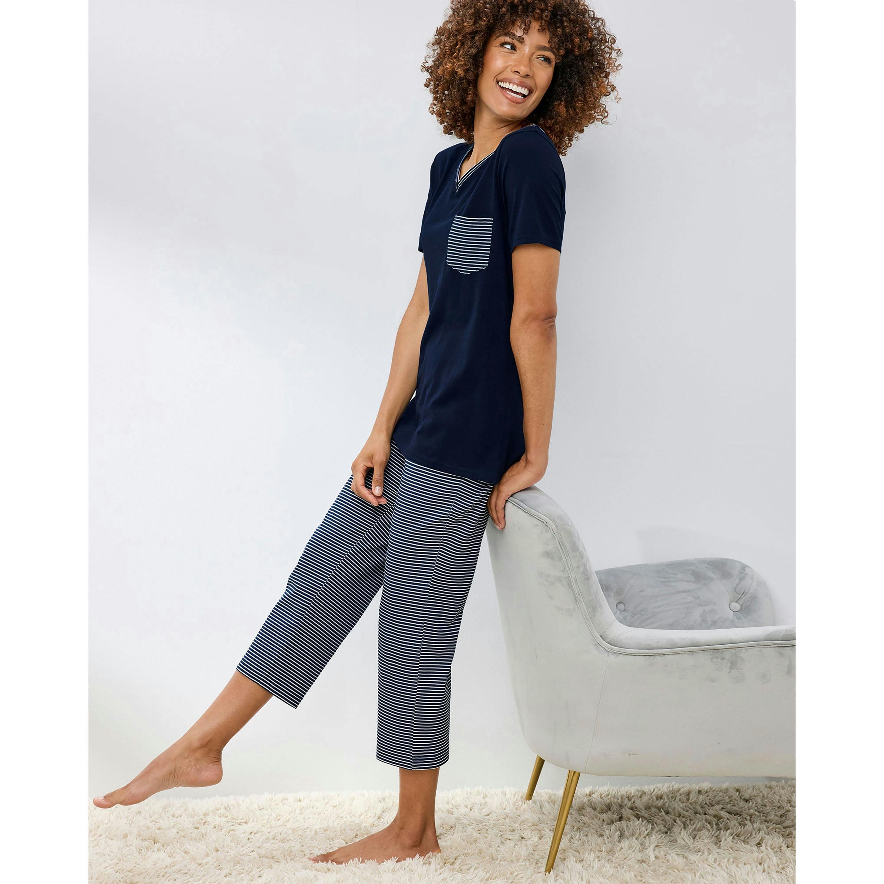 Cotton Traders 4 Piece Cropped PJ Set , view 3 of 4