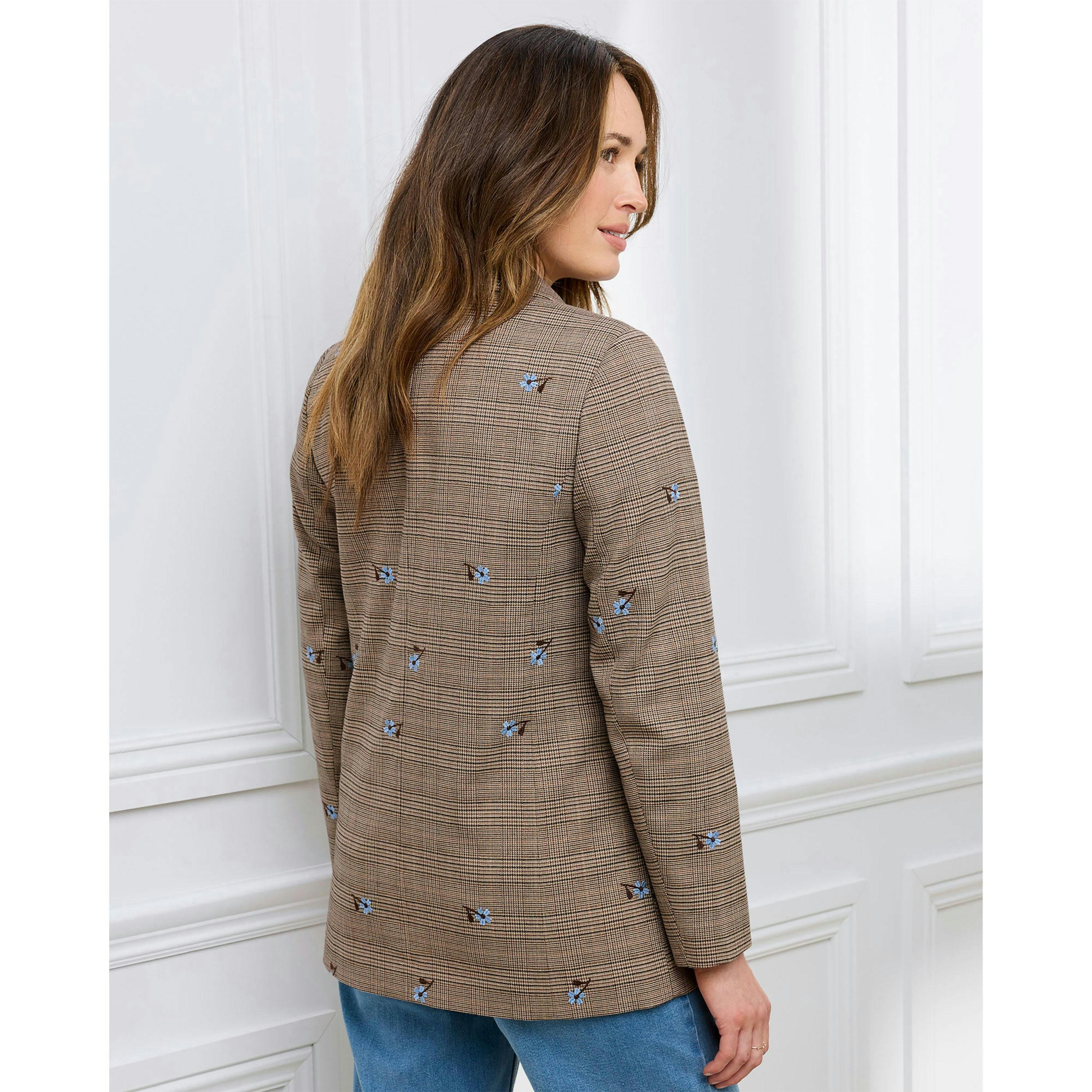 Cotton Traders Embroidered Check Jacket , view 2 of 3