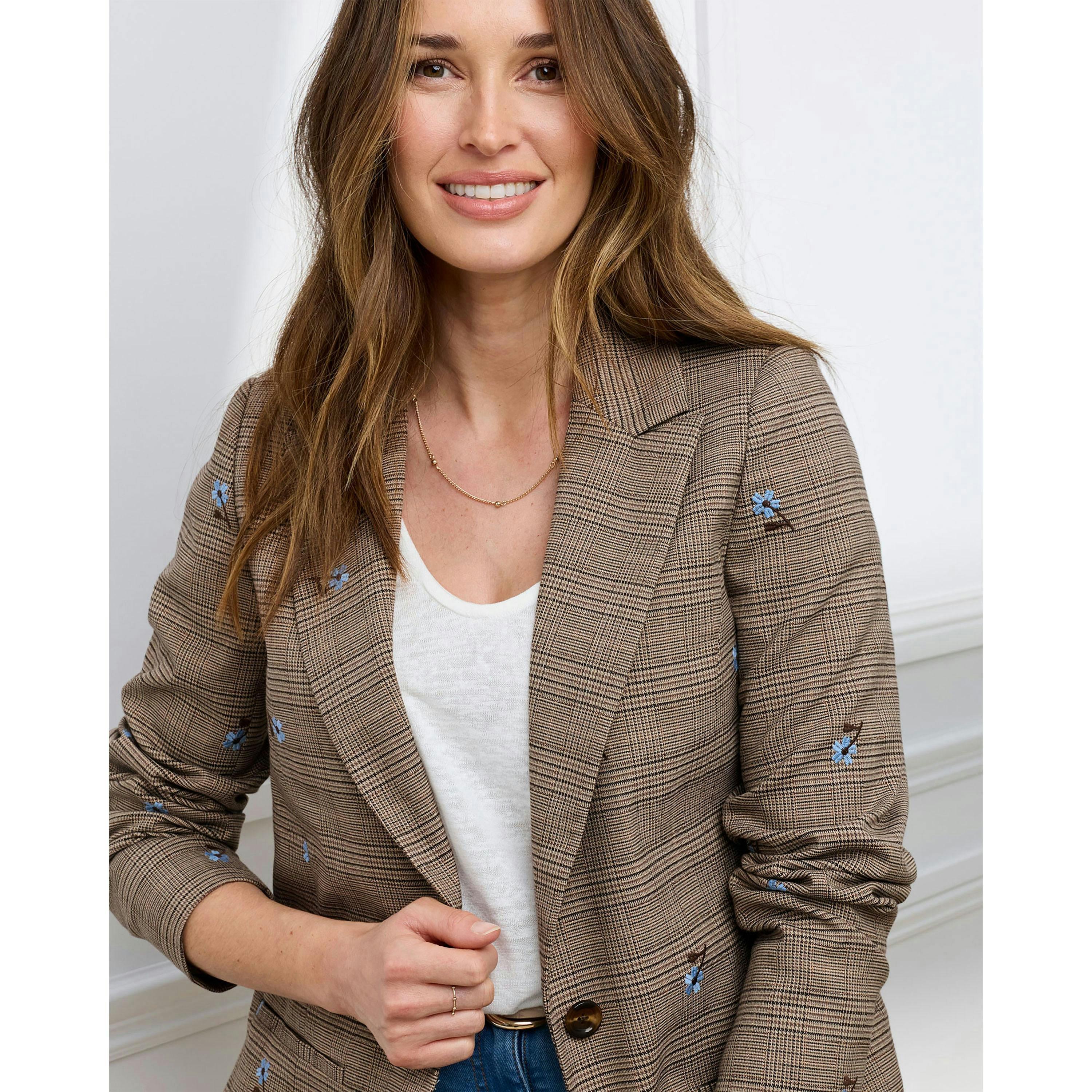 Cotton Traders Embroidered Check Jacket , view 3 of 3