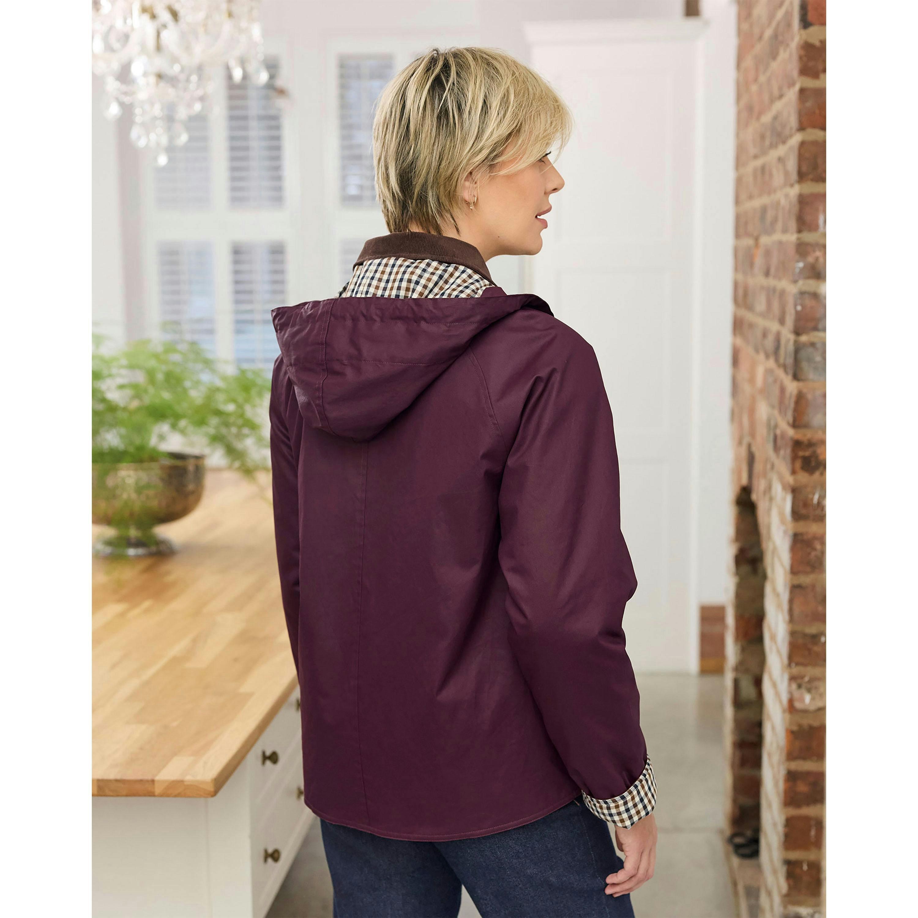 Cotton Traders Wax Look Hooded Jacket , view 2 of 3
