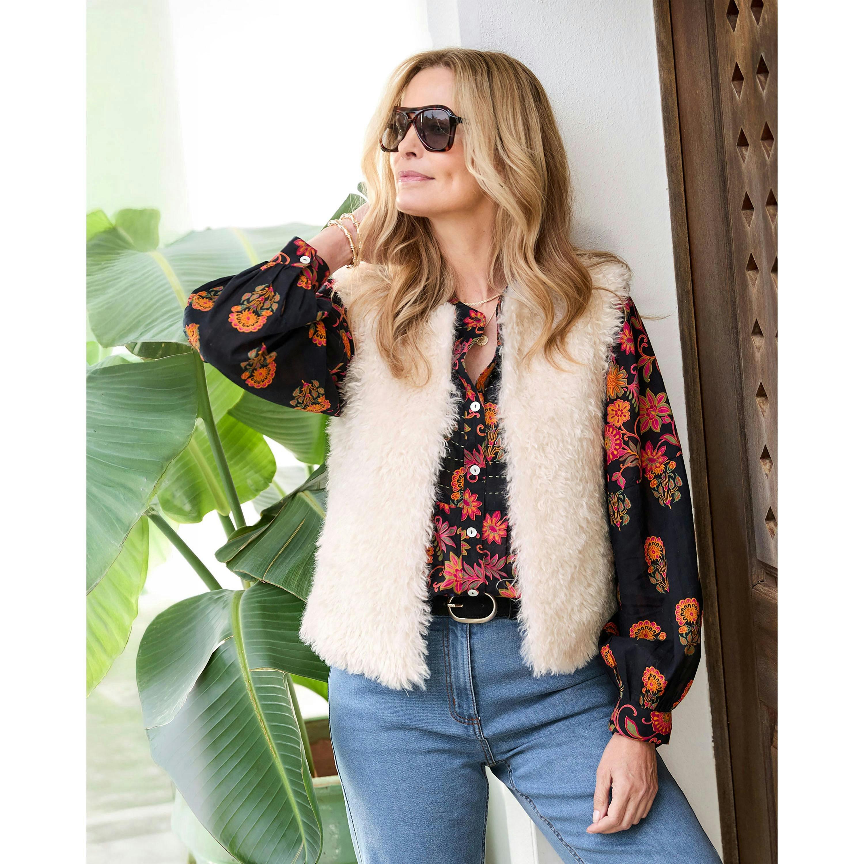 Cotton Traders Faux Fur Gilet , view 2 of 3