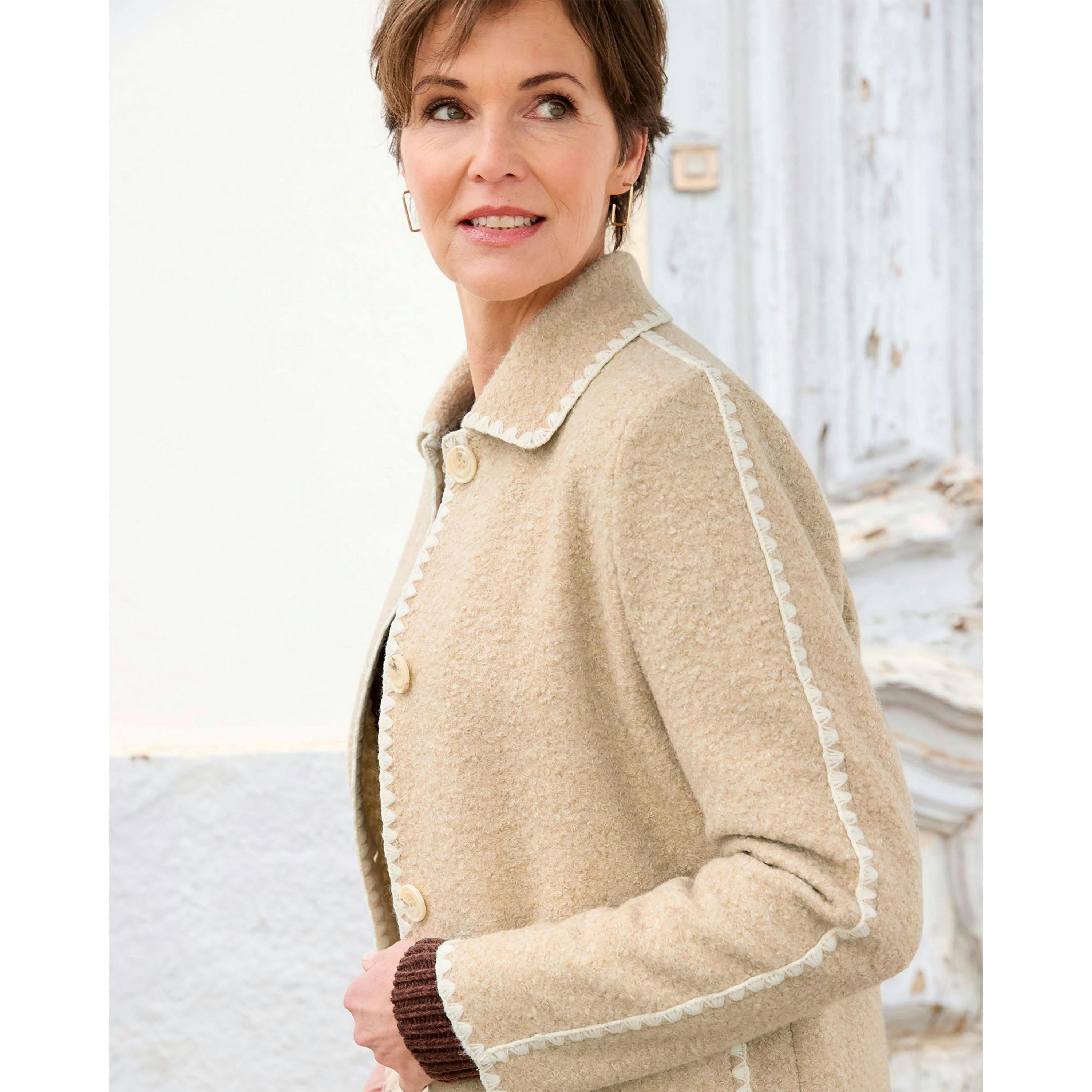 Cotton Traders Wool Look Jacket With Patch Pockets , view 3 of 3