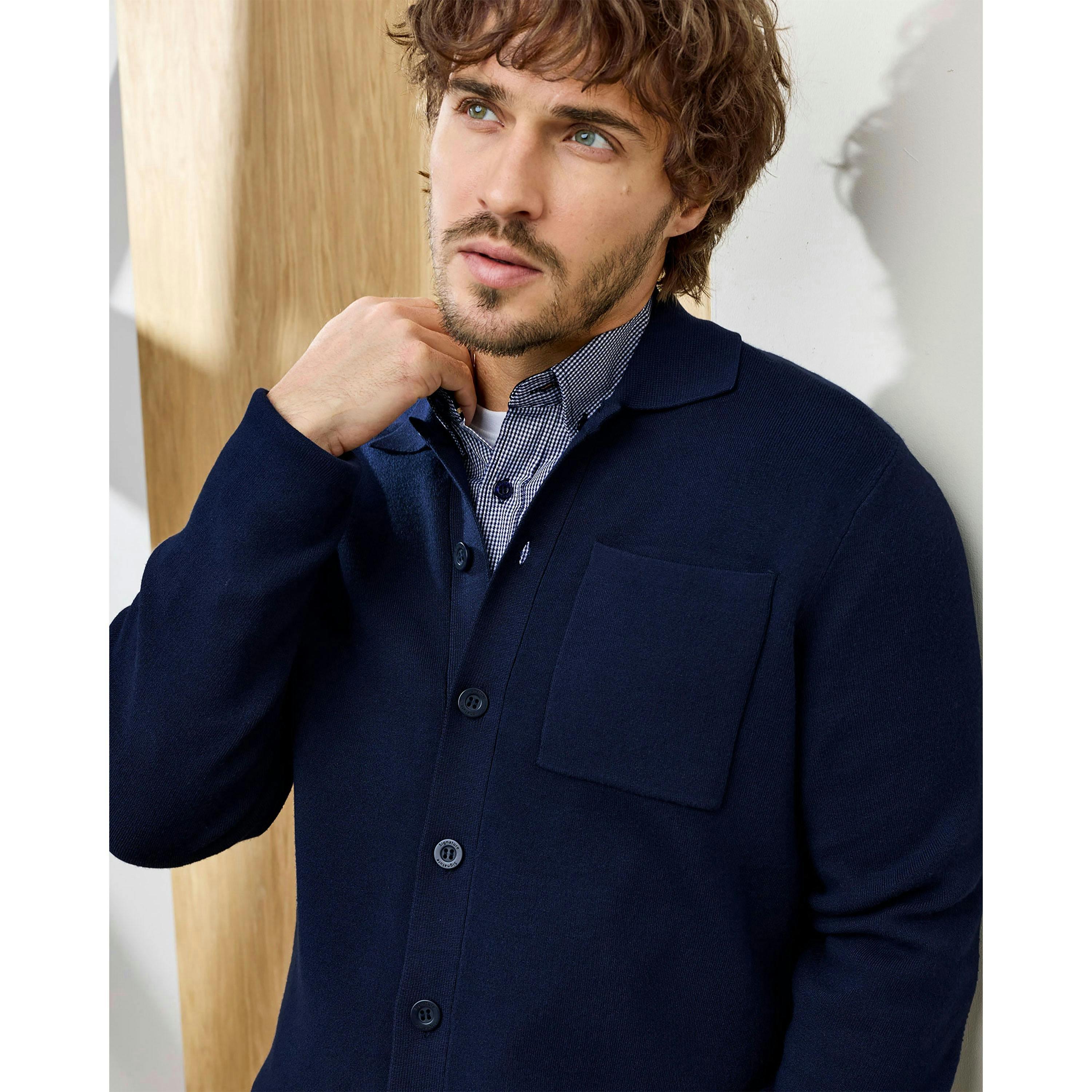 Cotton Traders Signature Milano Knitted Overshirt , view 3 of 3