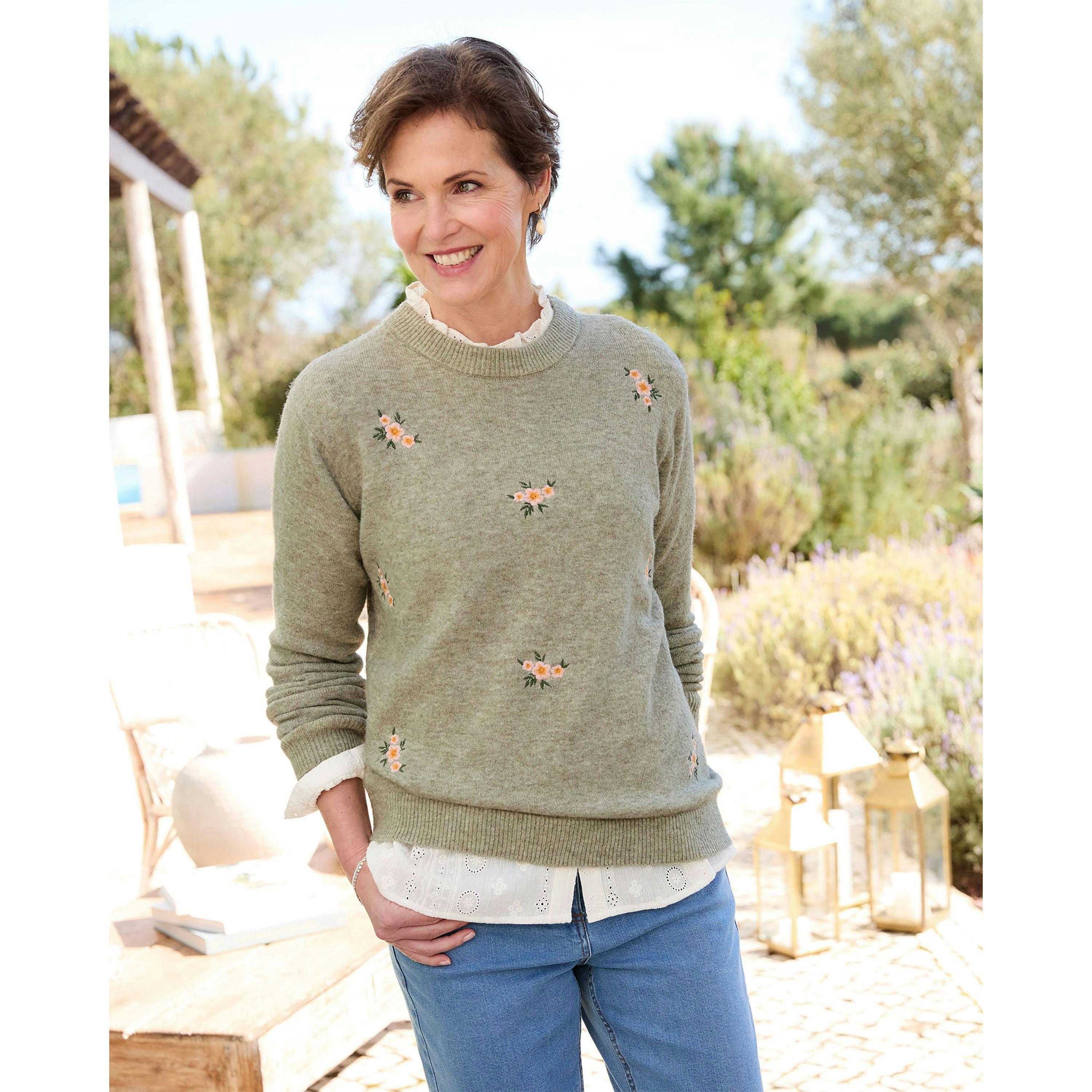 Cotton Traders Embroidered Jumper , view 2 of 4