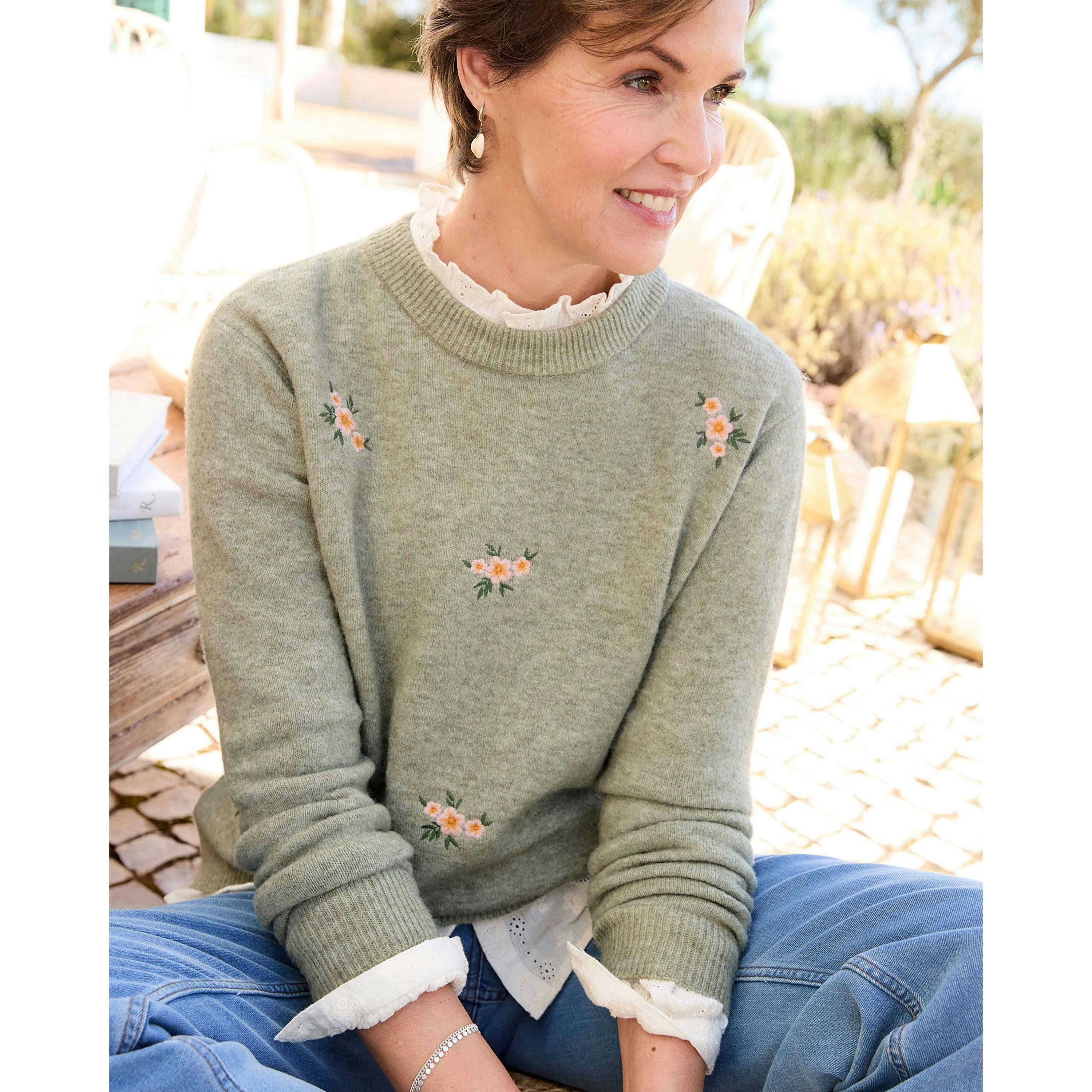 Cotton Traders Embroidered Jumper , view 4 of 4