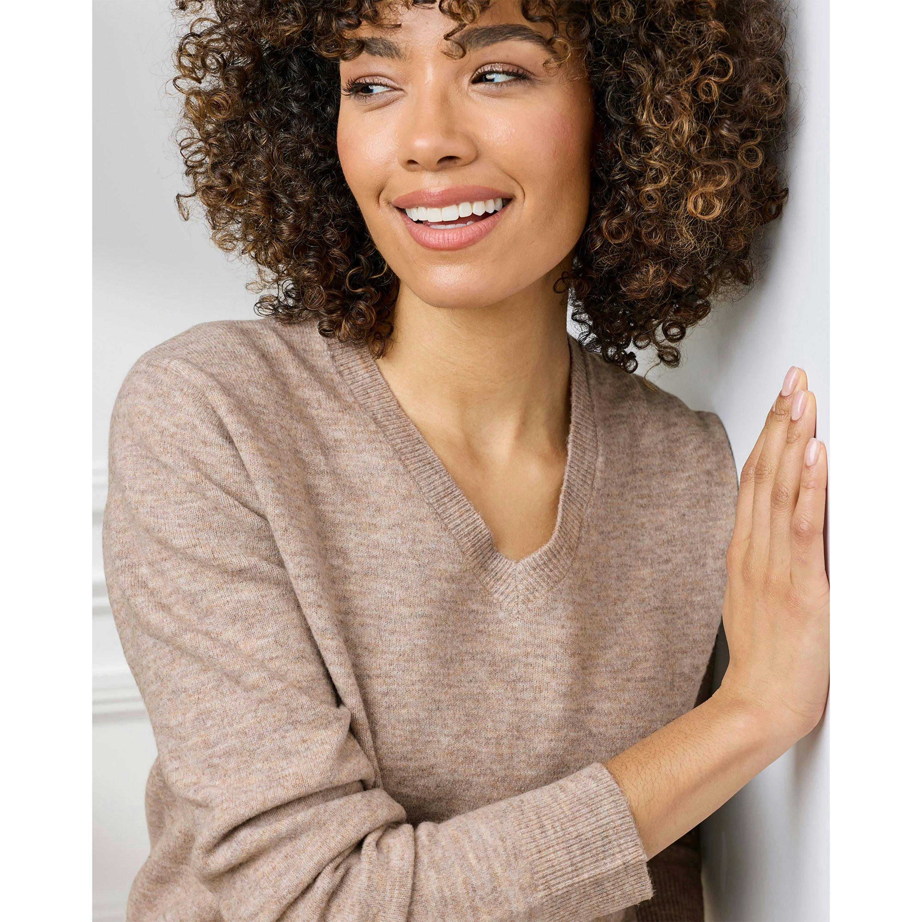 Cotton Traders Fine Knit V-Neck Jumper , view 3 of 3