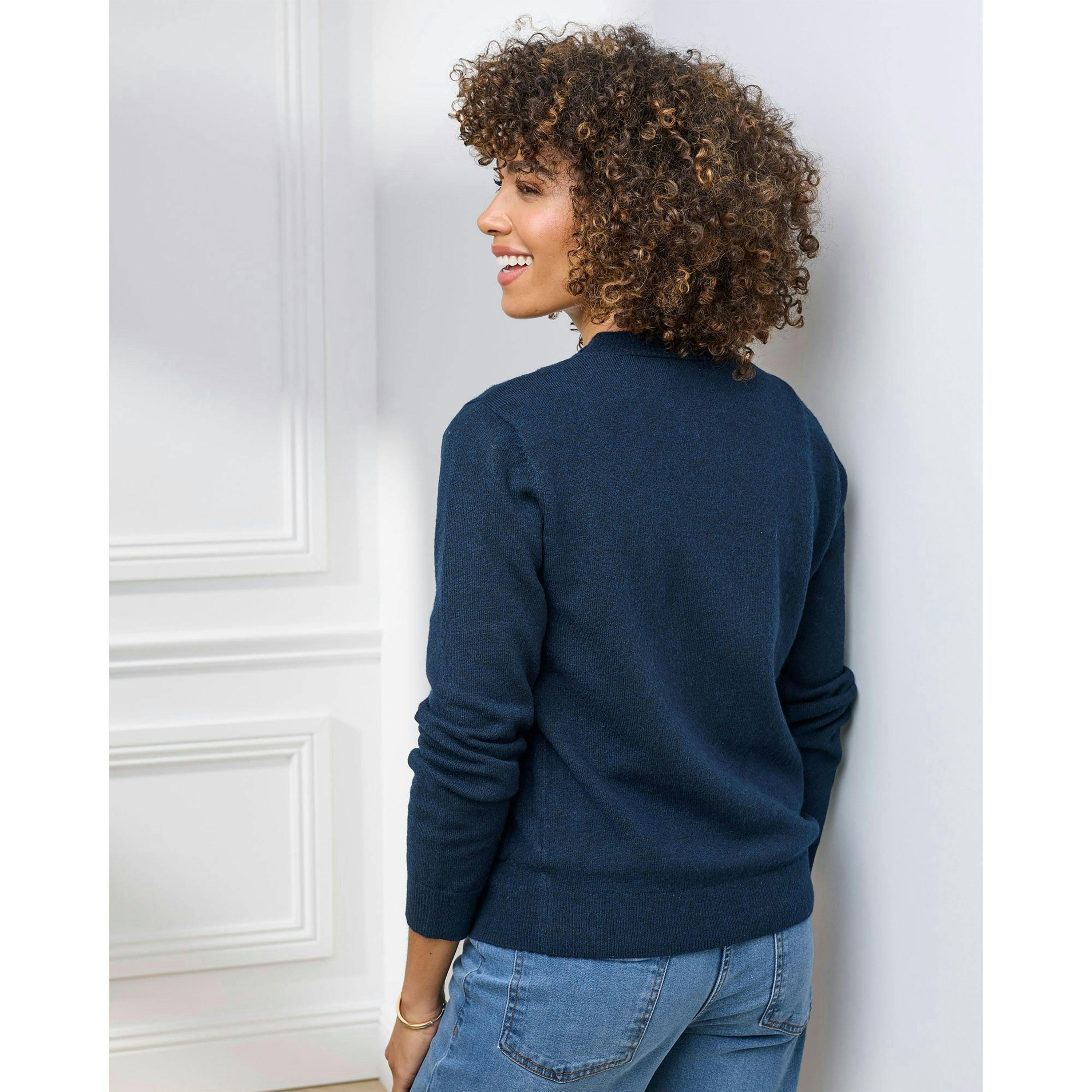 Cotton Traders Fine Knit V-Neck Cardigan , view 2 of 3