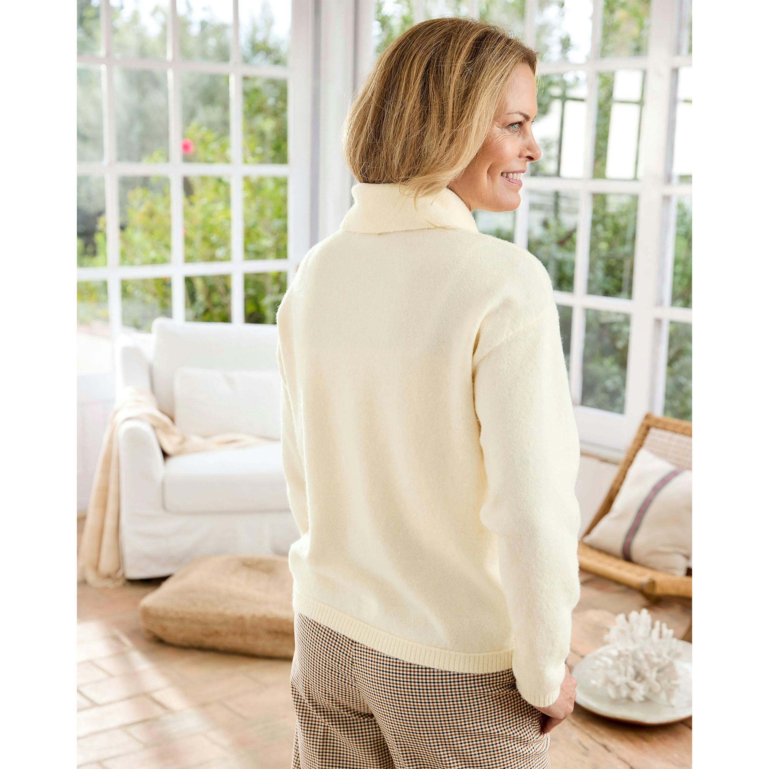 Cotton Traders Jumper With Detachable Scarf , view 2 of 3