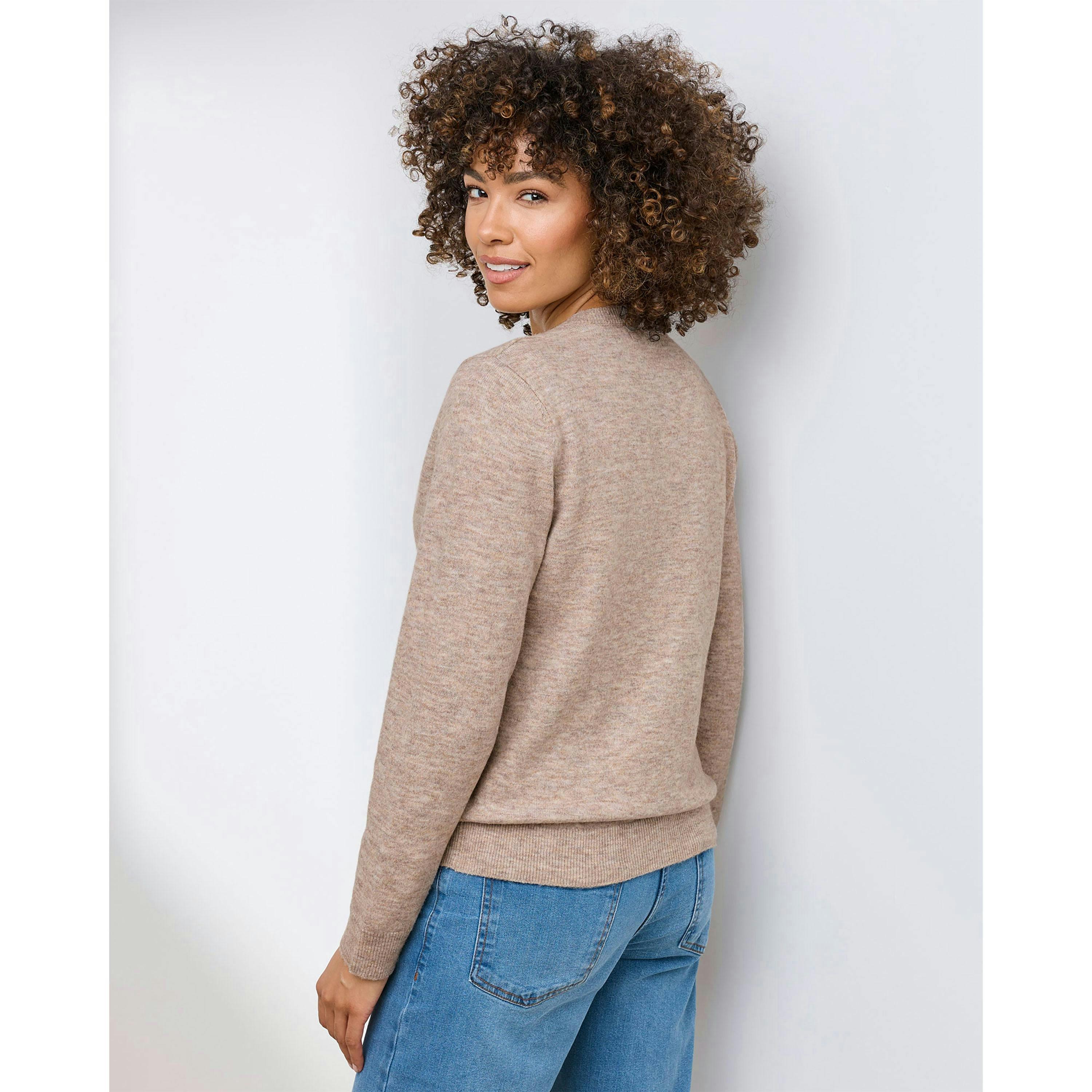 Cotton Traders Fine Knit Crew Neck Cardigan , view 3 of 4