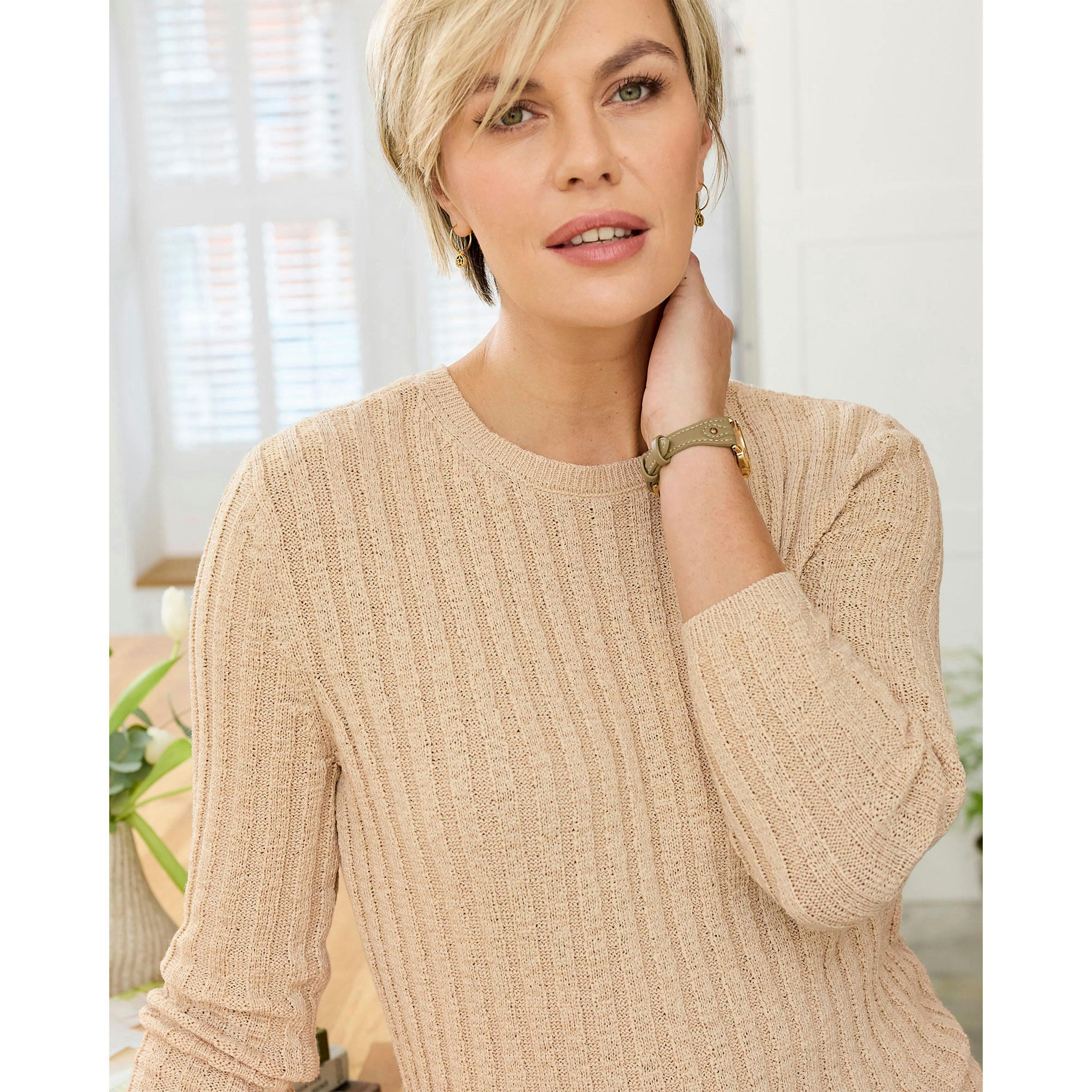 Cotton Traders Cotton Blend Tape Yarn Jumper , view 3 of 3