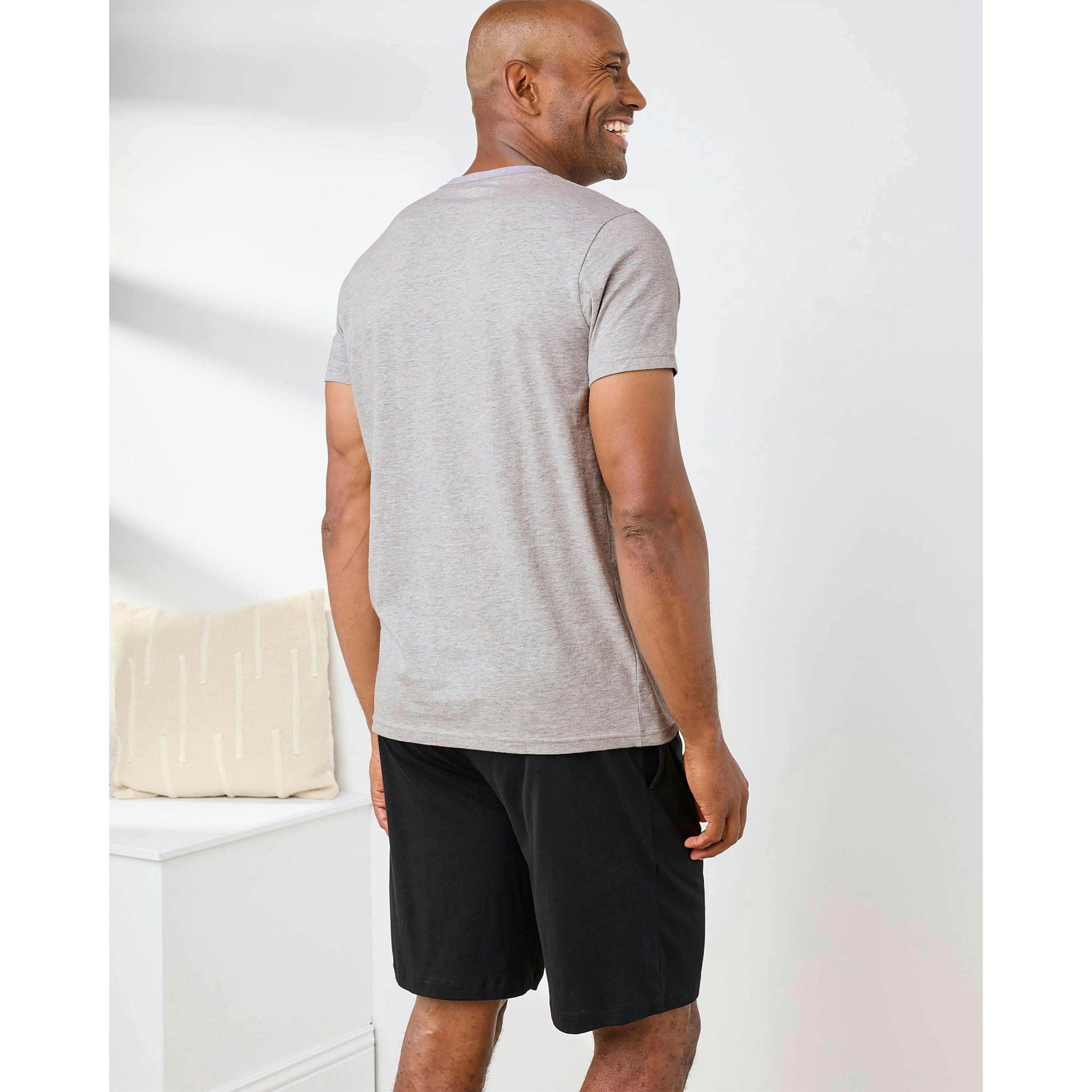 Cotton Traders 2 Pack Short Sleeve Grandad Tops , view 4 of 4