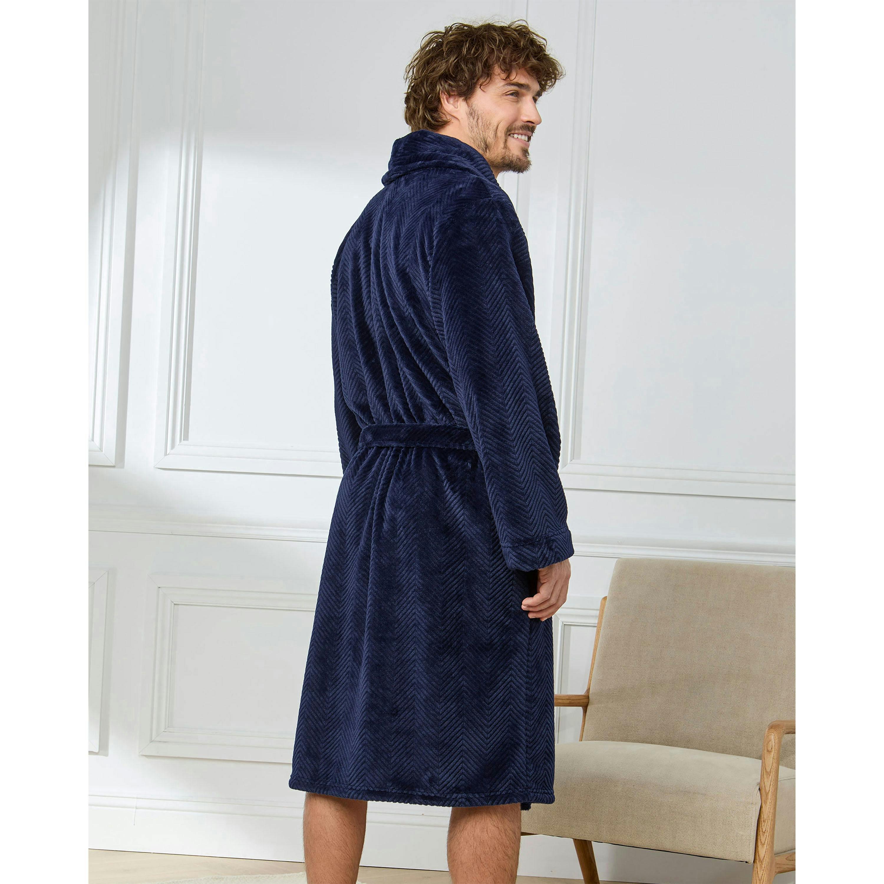 Cotton Traders Supersoft Herringbone Dressing Gown , view 2 of 3
