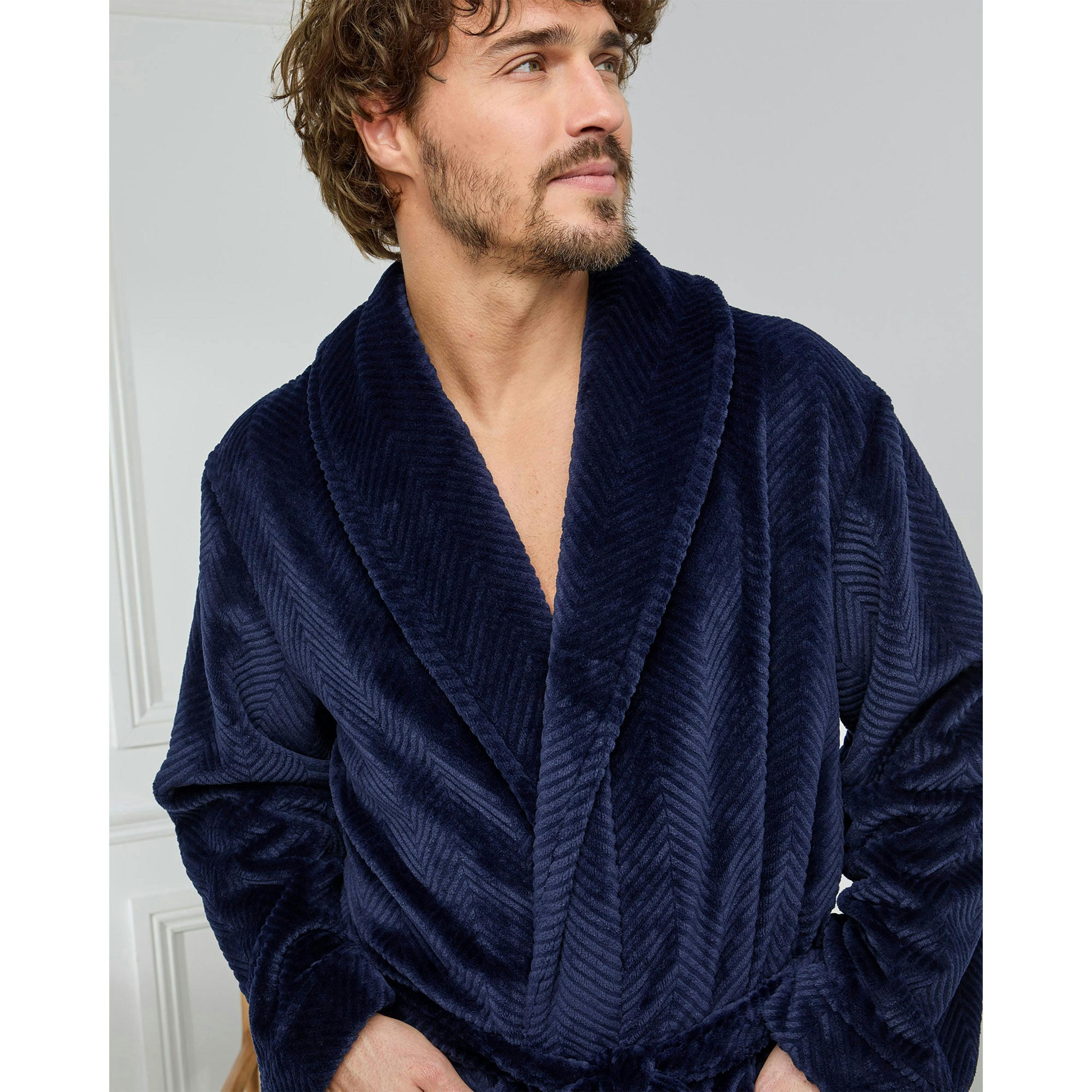 Cotton Traders Supersoft Herringbone Dressing Gown , view 3 of 3