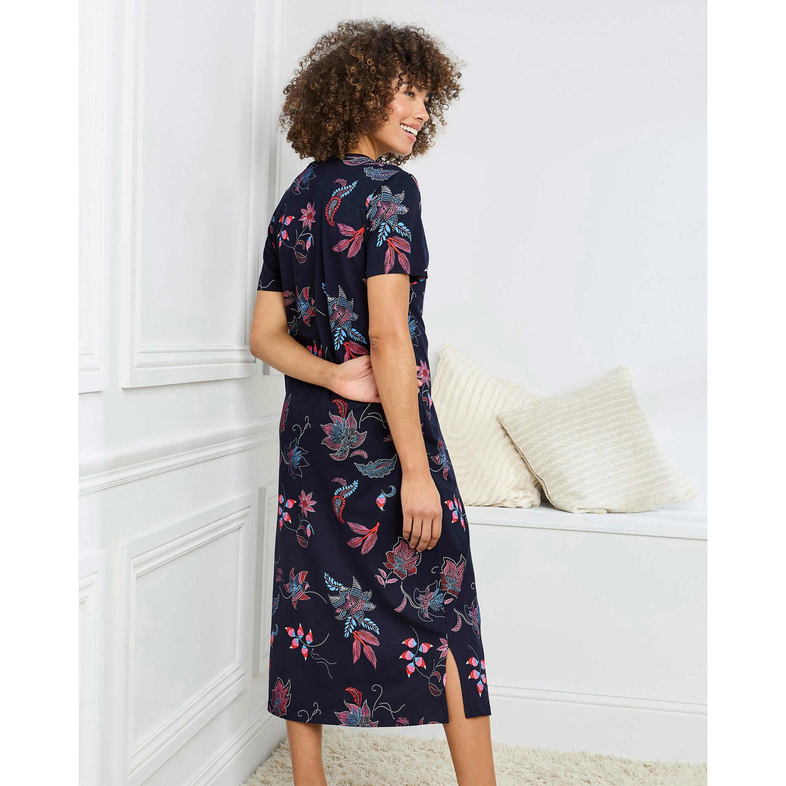 Cotton Traders Lace Trim Nightdress , view 2 of 2