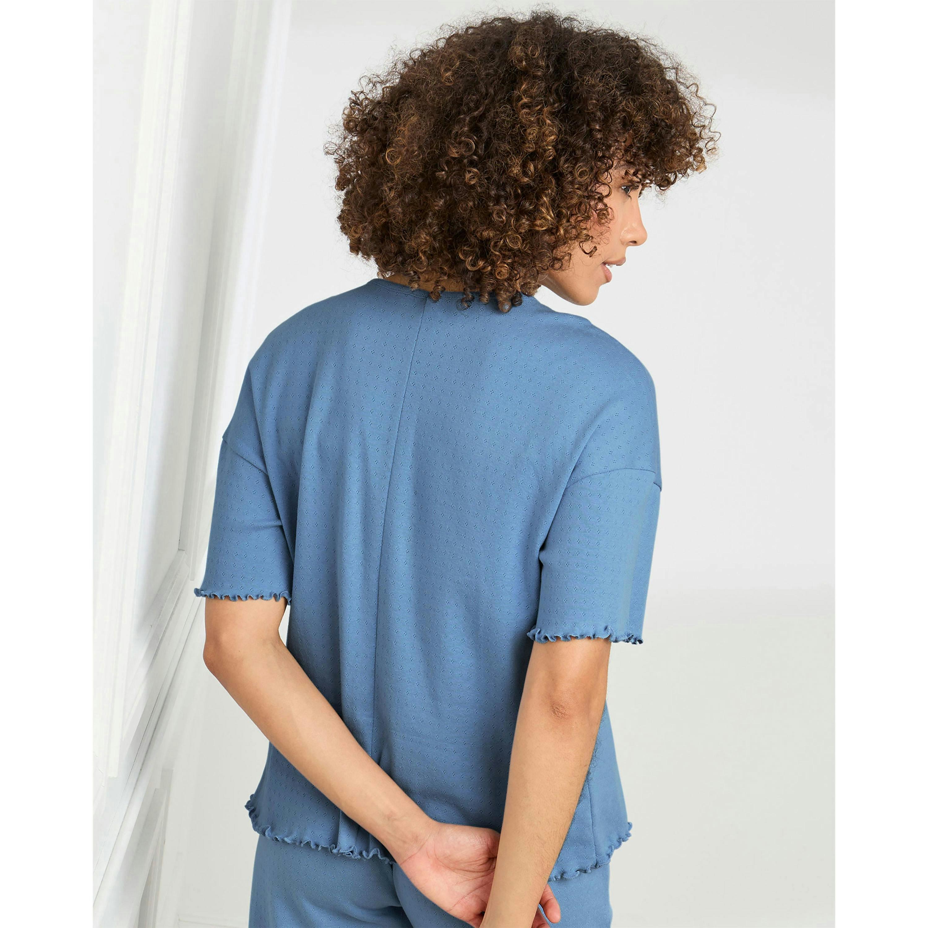 Cotton Traders 2 Pack Cotton Pointelle Tops , view 2 of 4