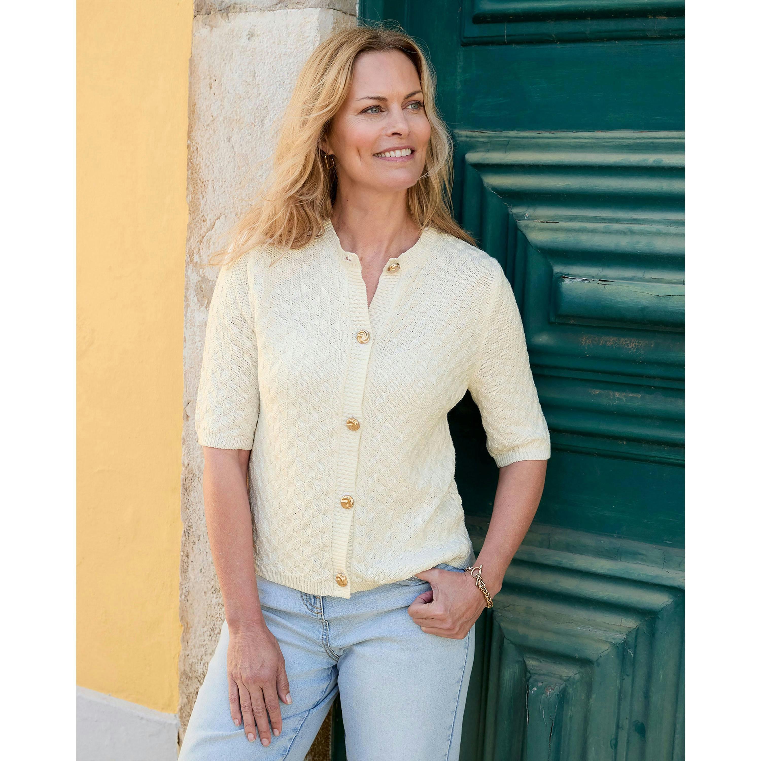 Cotton Traders Short Sleeve Cardigan , view 2 of 4