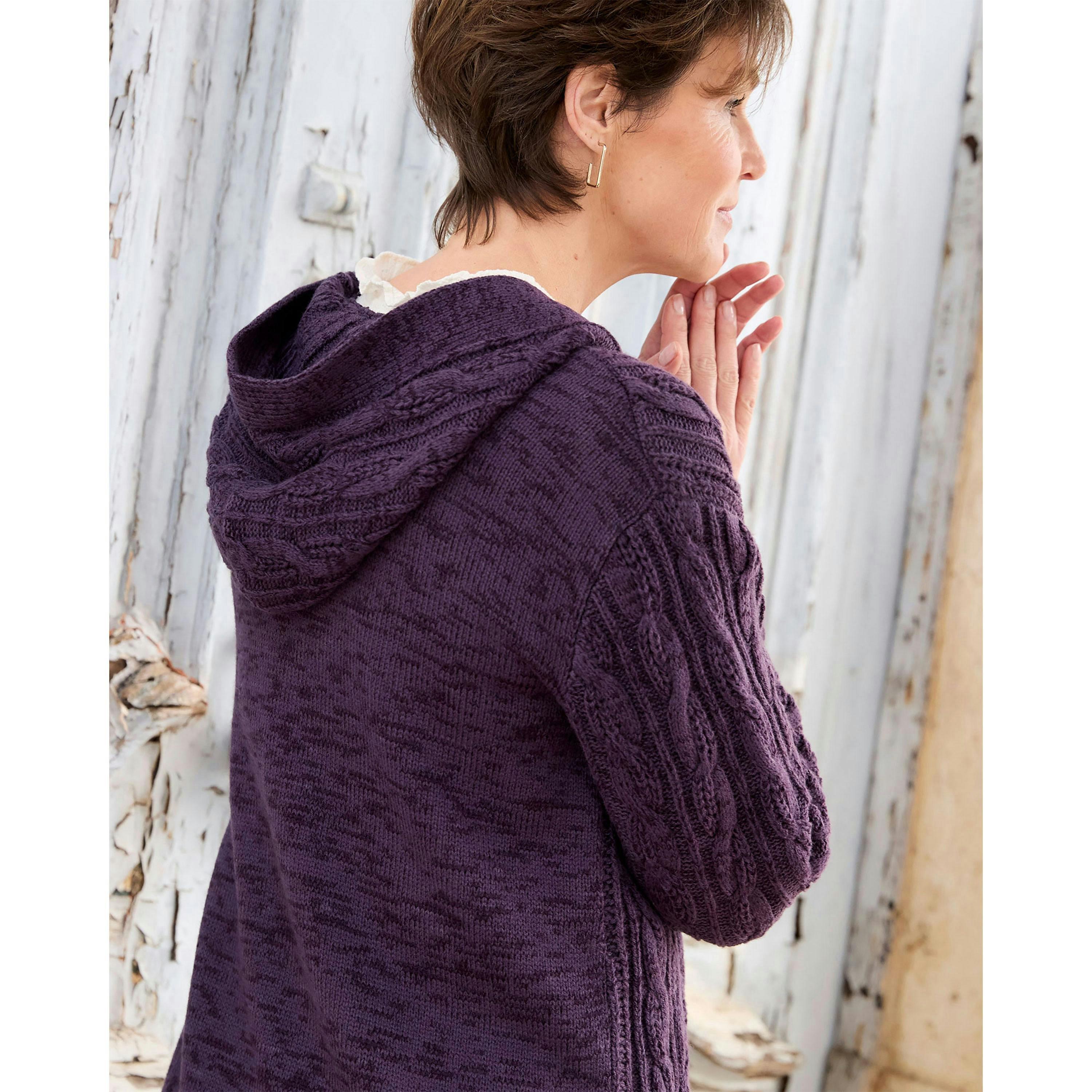 Cotton Traders Hooded Cable Cardigan , view 3 of 3