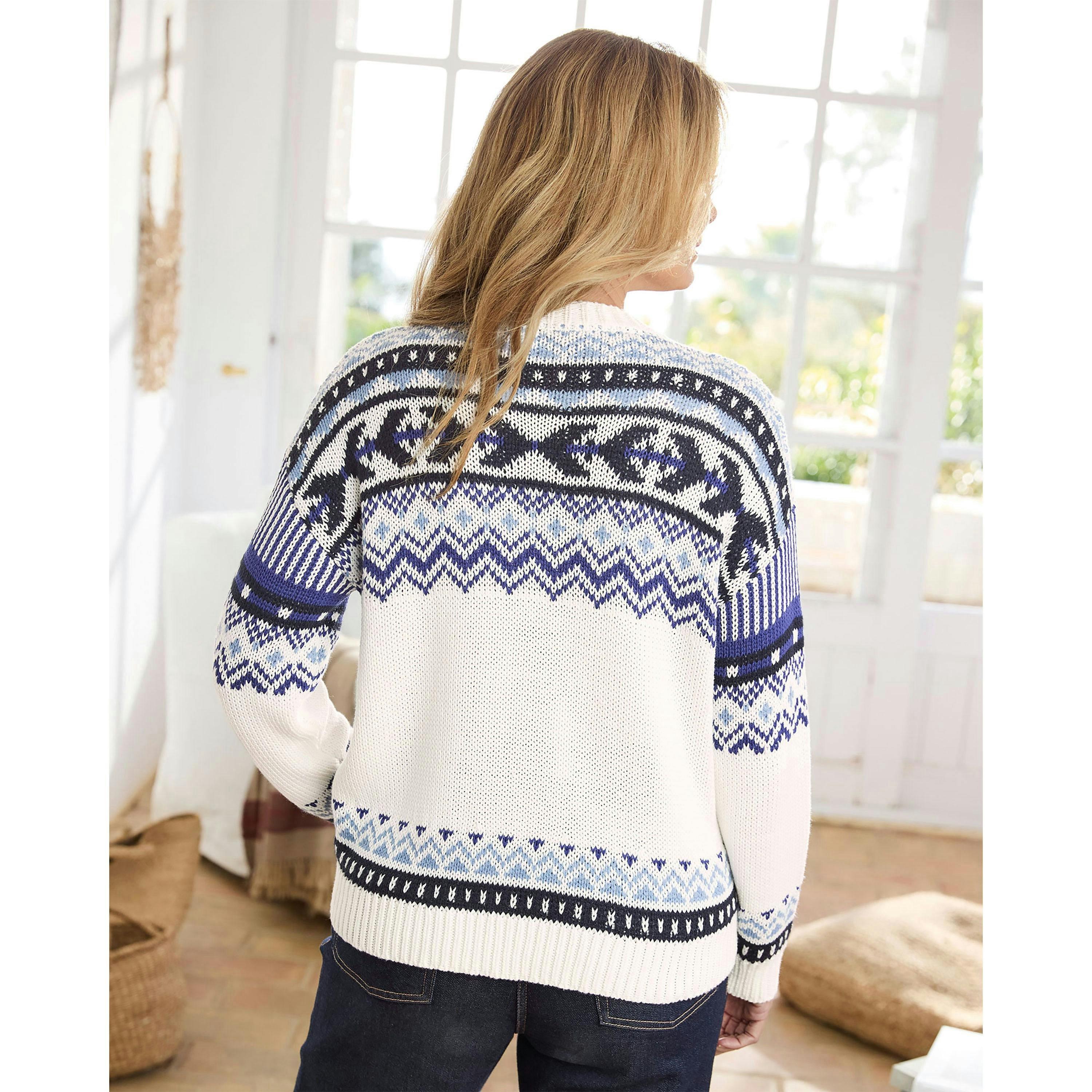 Cotton Traders Patterned Jumper , view 2 of 3