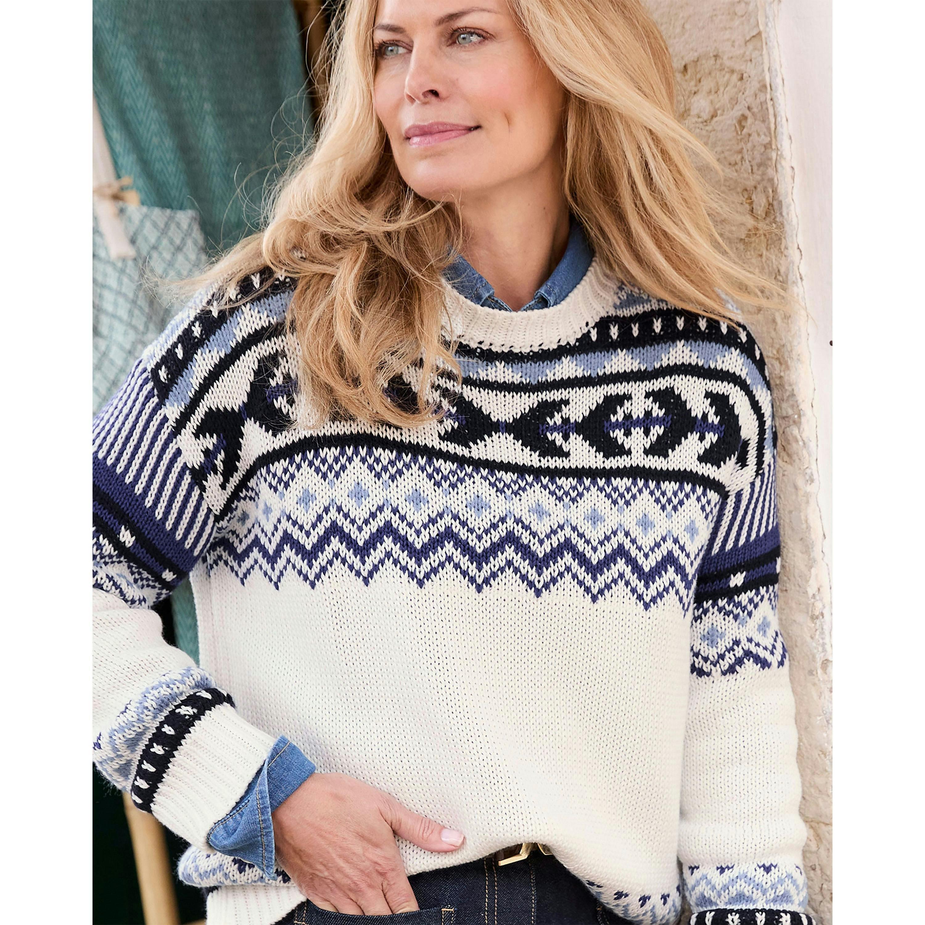 Cotton Traders Patterned Jumper , view 3 of 3