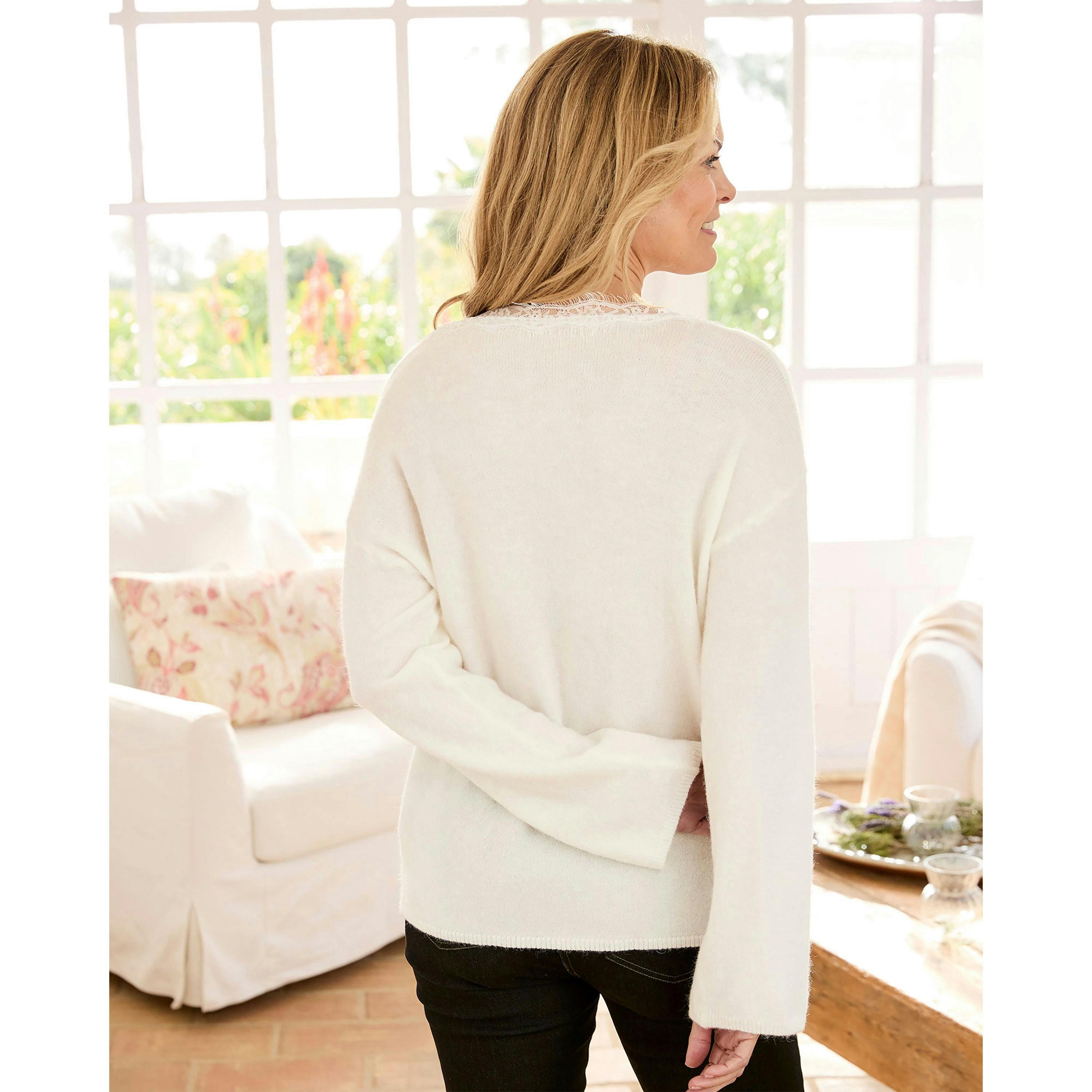Cotton Traders Lace Trim Jumper , view 2 of 3