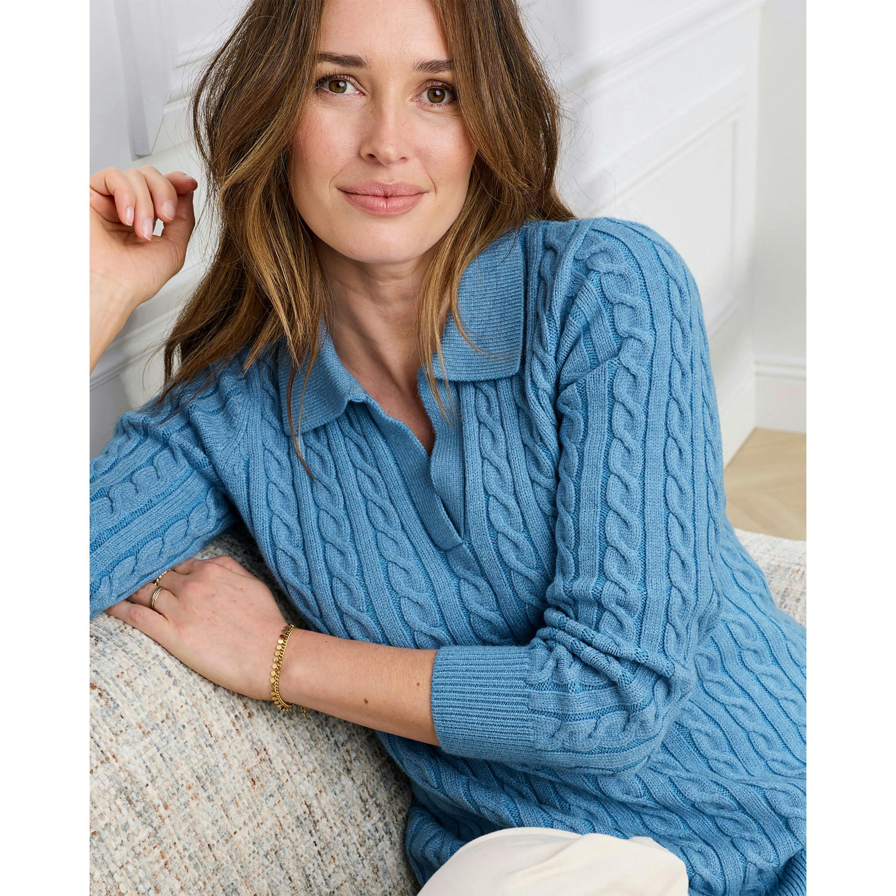 Cotton Traders Cutest Cable Tunic Jumper , view 3 of 3