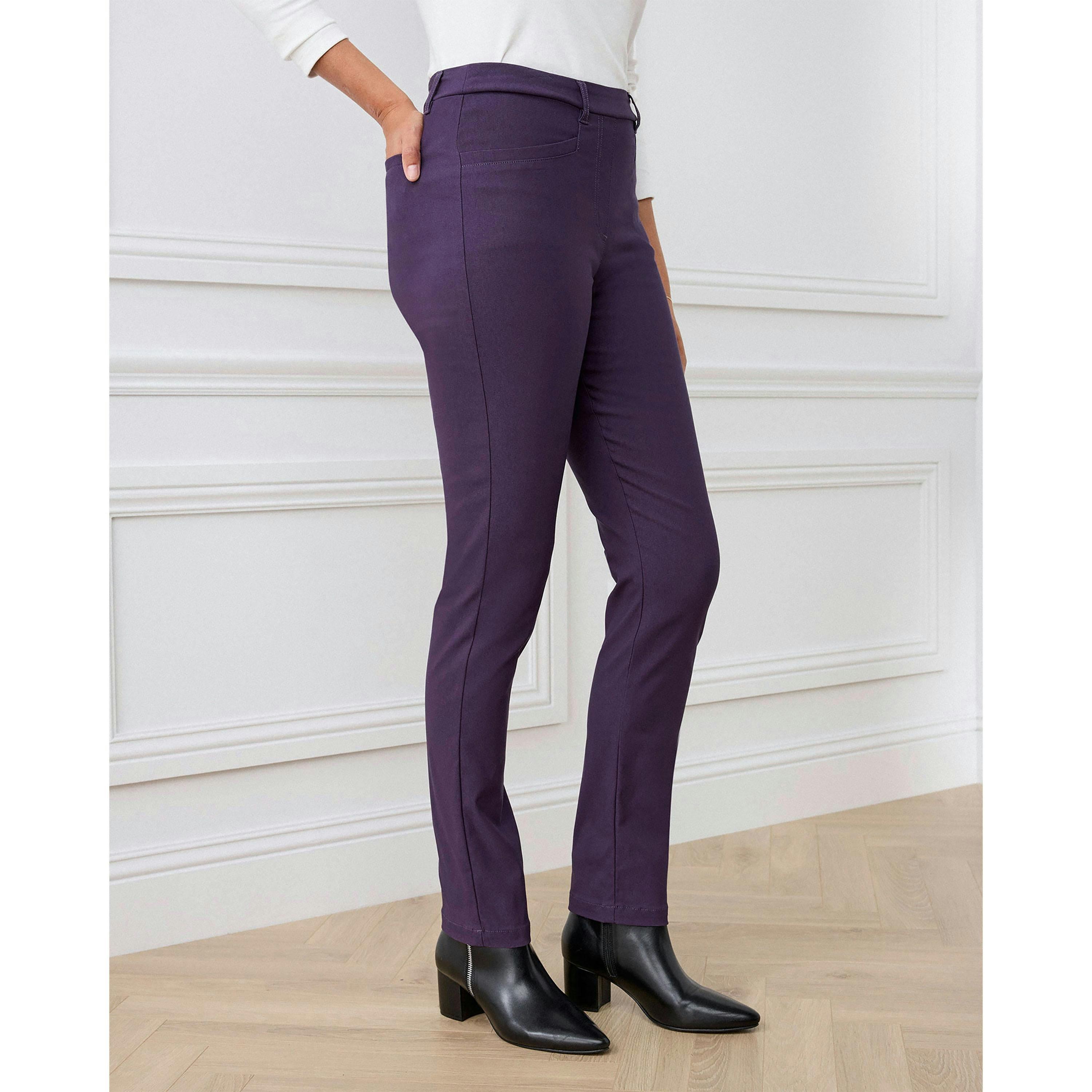 Cotton Traders Super Stretchy Pull On Slim Leg Trousers , view 2 of 3