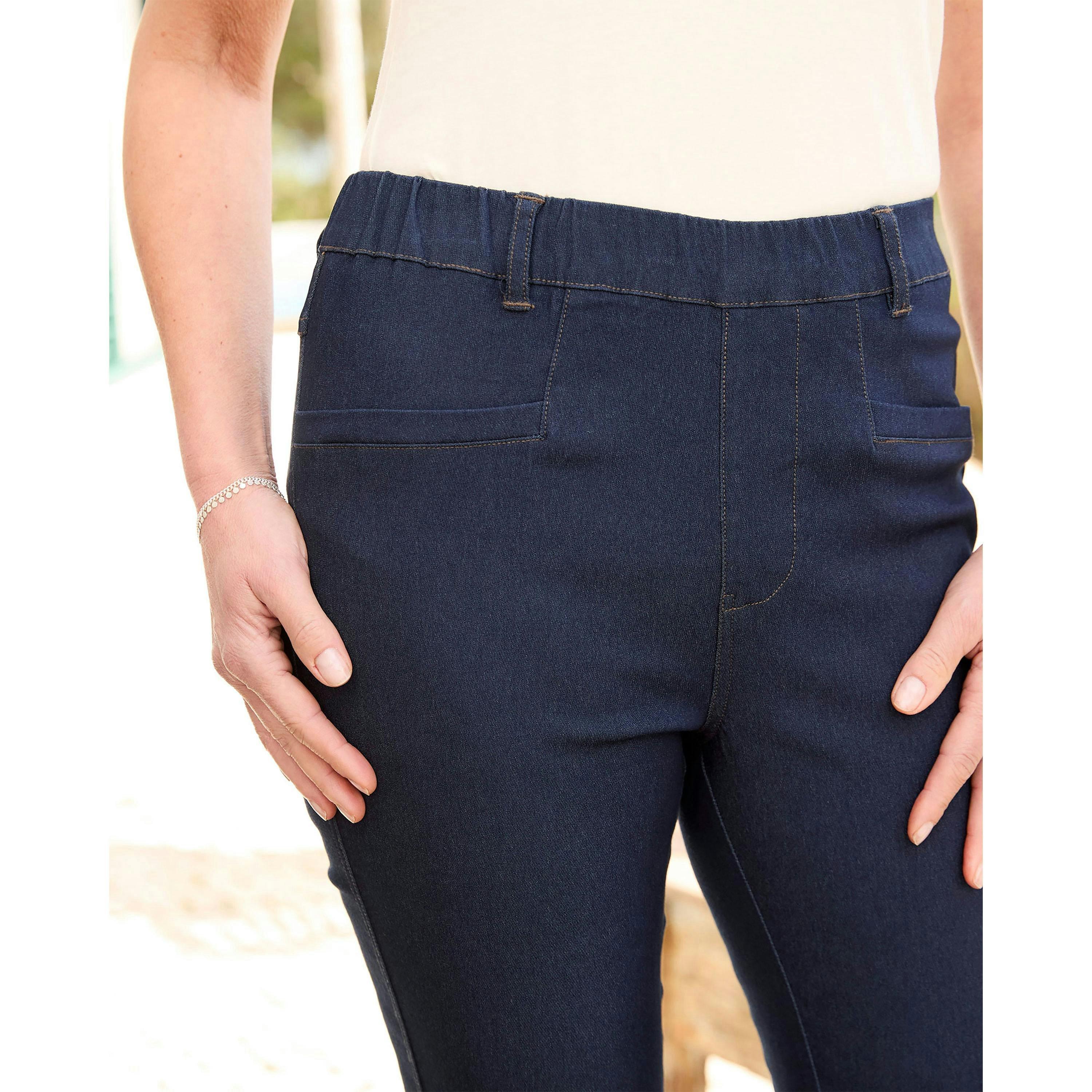 Cotton Traders Super Stretchy Pull on Denim Trousers , view 4 of 4