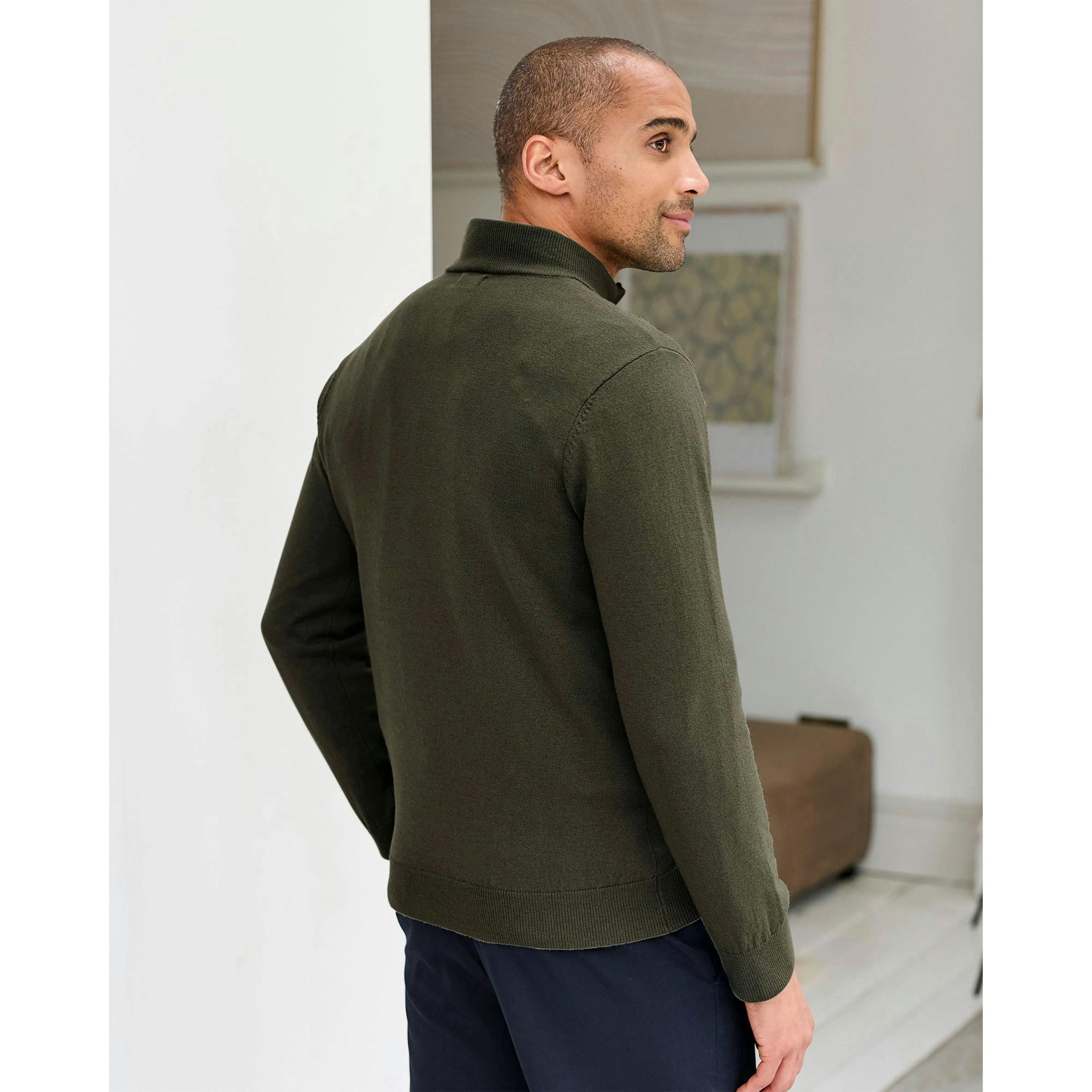 Cotton Traders Luxury Merino Half Zip Jumper , view 2 of 3