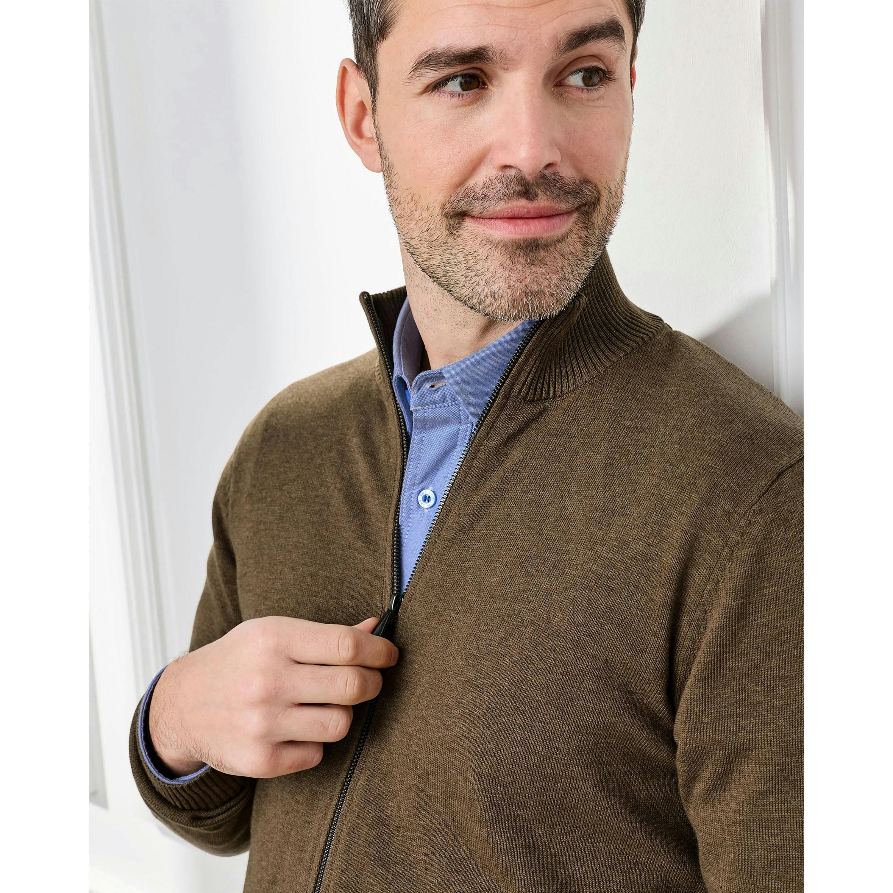 Cotton Traders Cotton Zip Through Cardigan , view 2 of 2