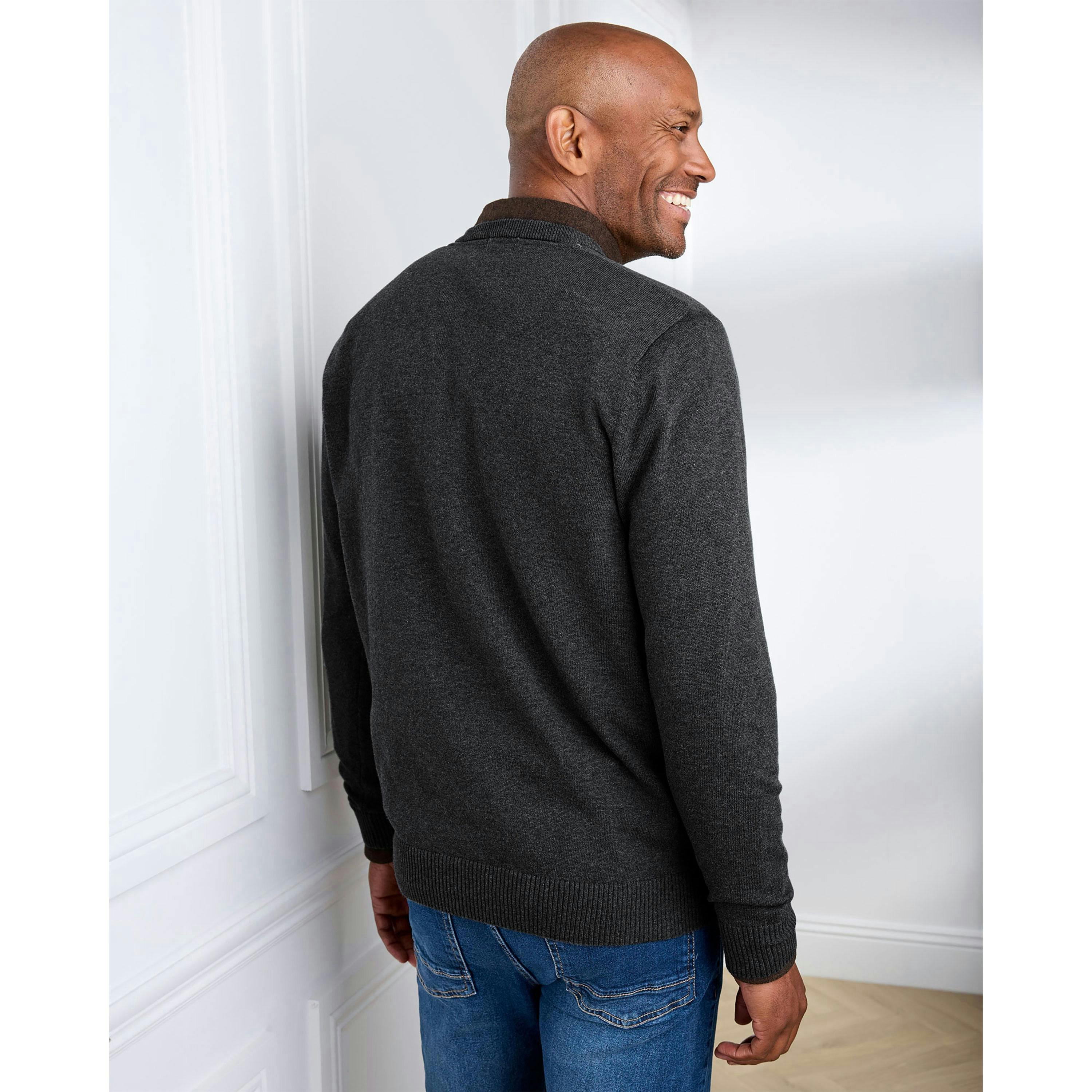 Cotton Traders Cotton V-Neck Jumper , view 2 of 3