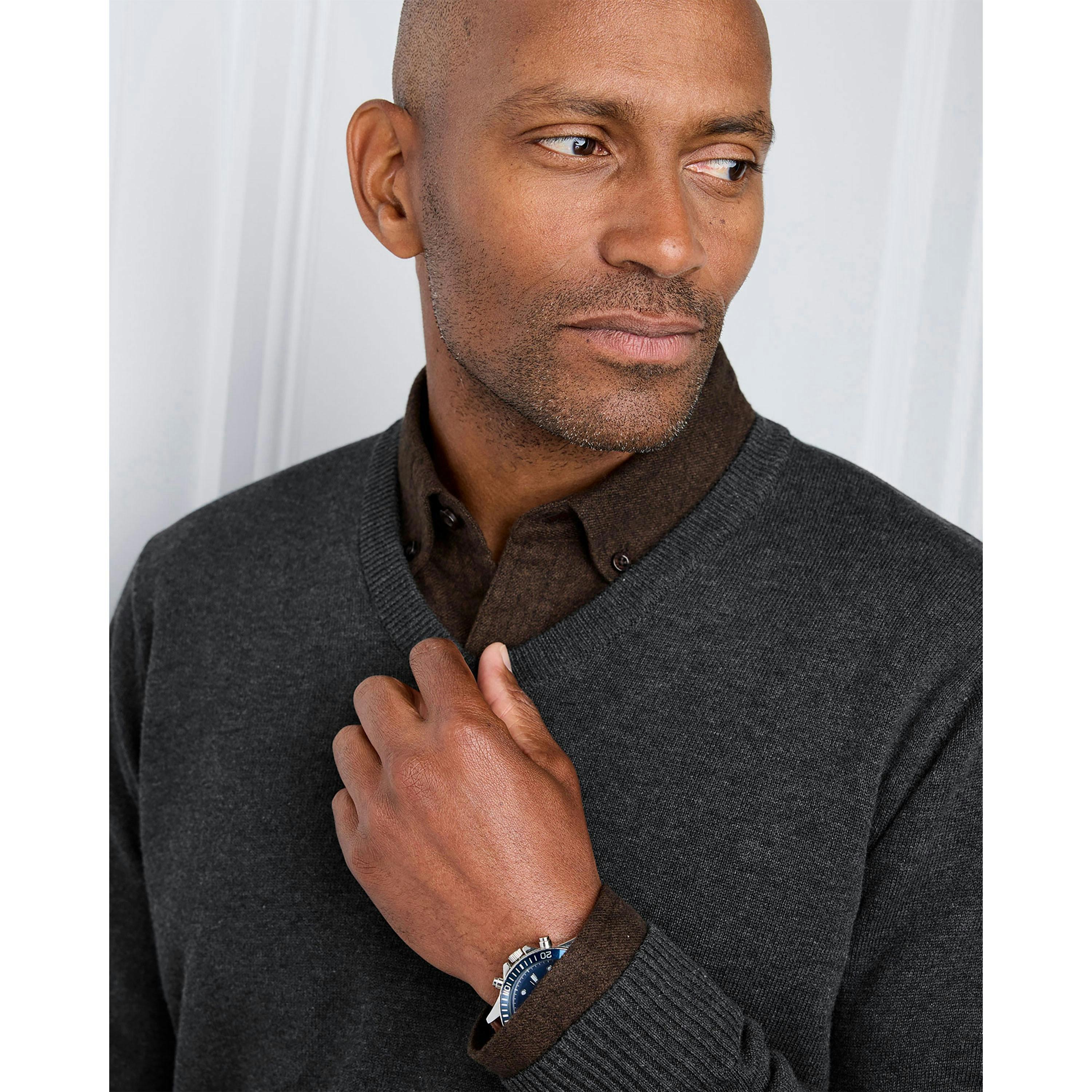 Cotton Traders Cotton V-Neck Jumper , view 3 of 3