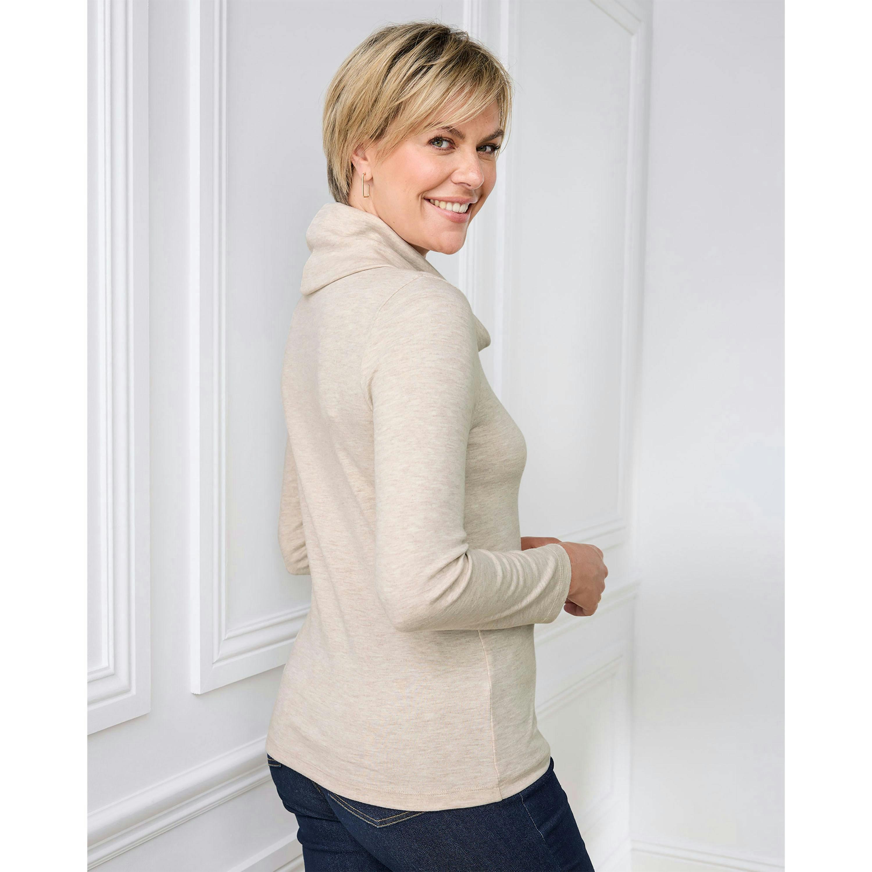 Cotton Traders Cosy Up Long Sleeve Cowl Neck Top , view 3 of 4