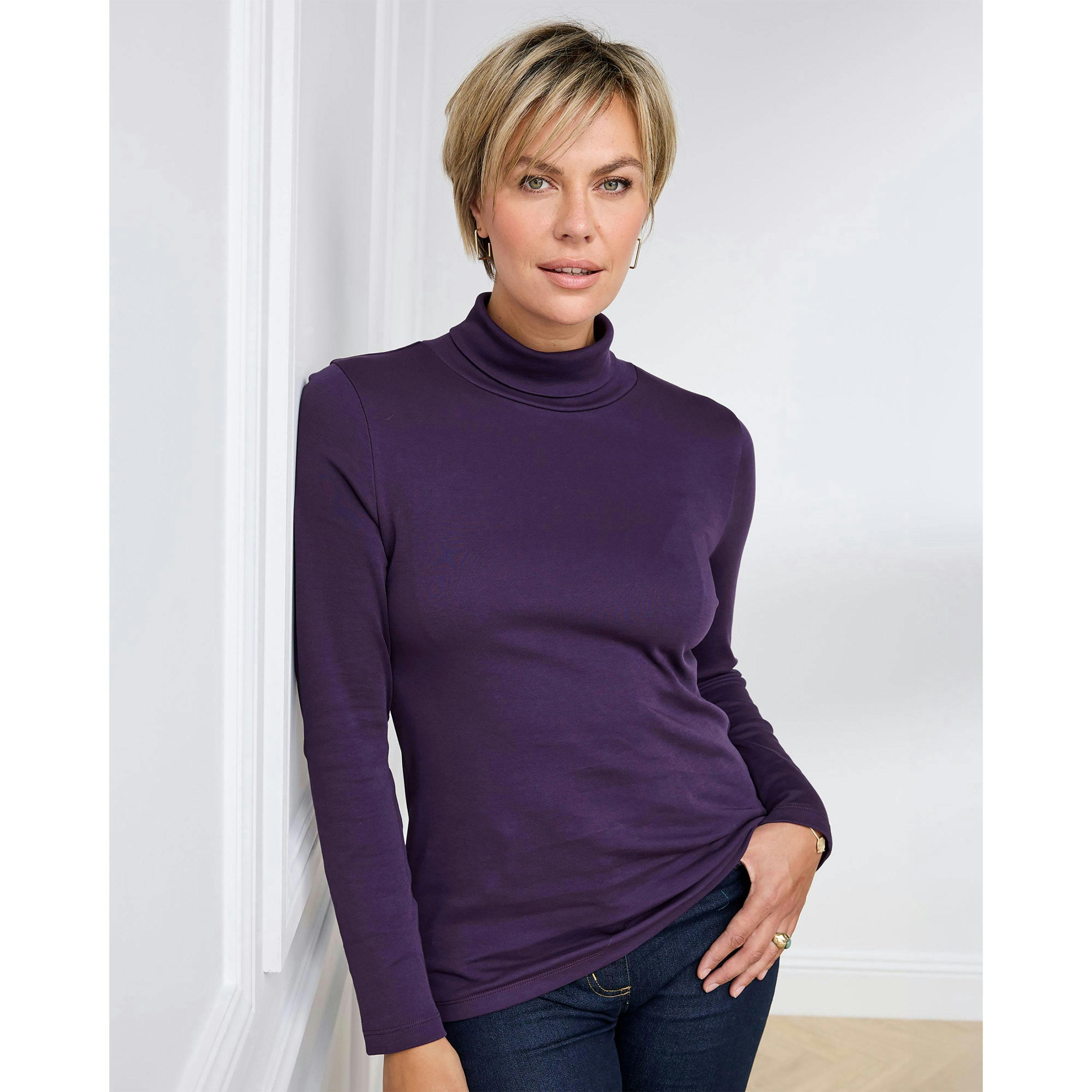 Cotton Traders Cosy Up Long Sleeve Roll Neck Top , view 2 of 4