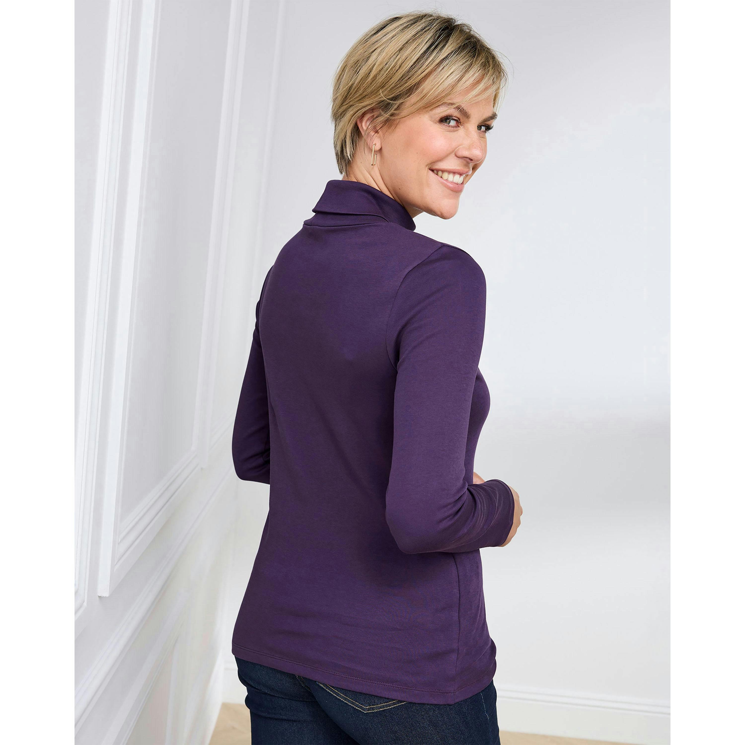 Cotton Traders Cosy Up Long Sleeve Roll Neck Top , view 3 of 4