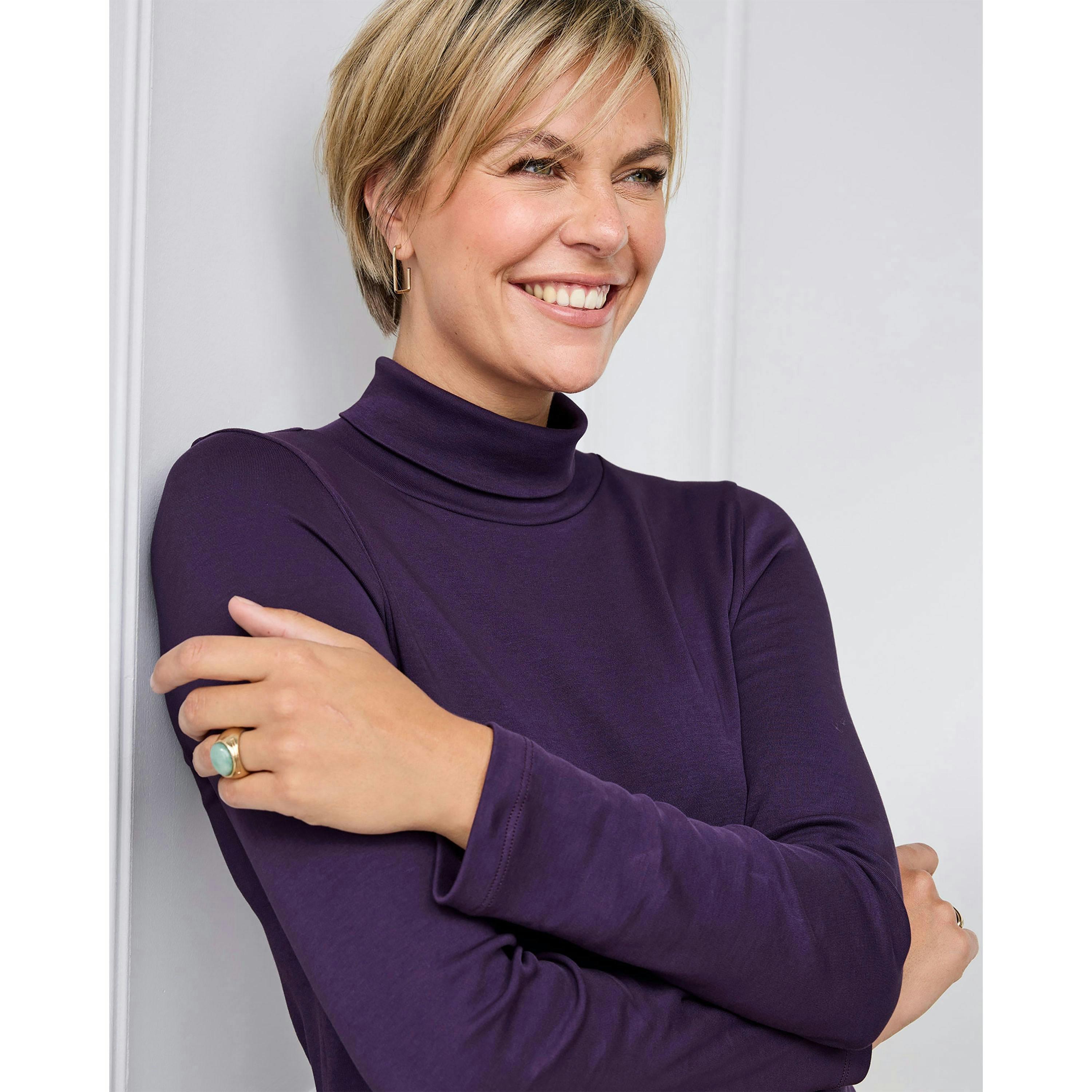 Cotton Traders Cosy Up Long Sleeve Roll Neck Top , view 4 of 4