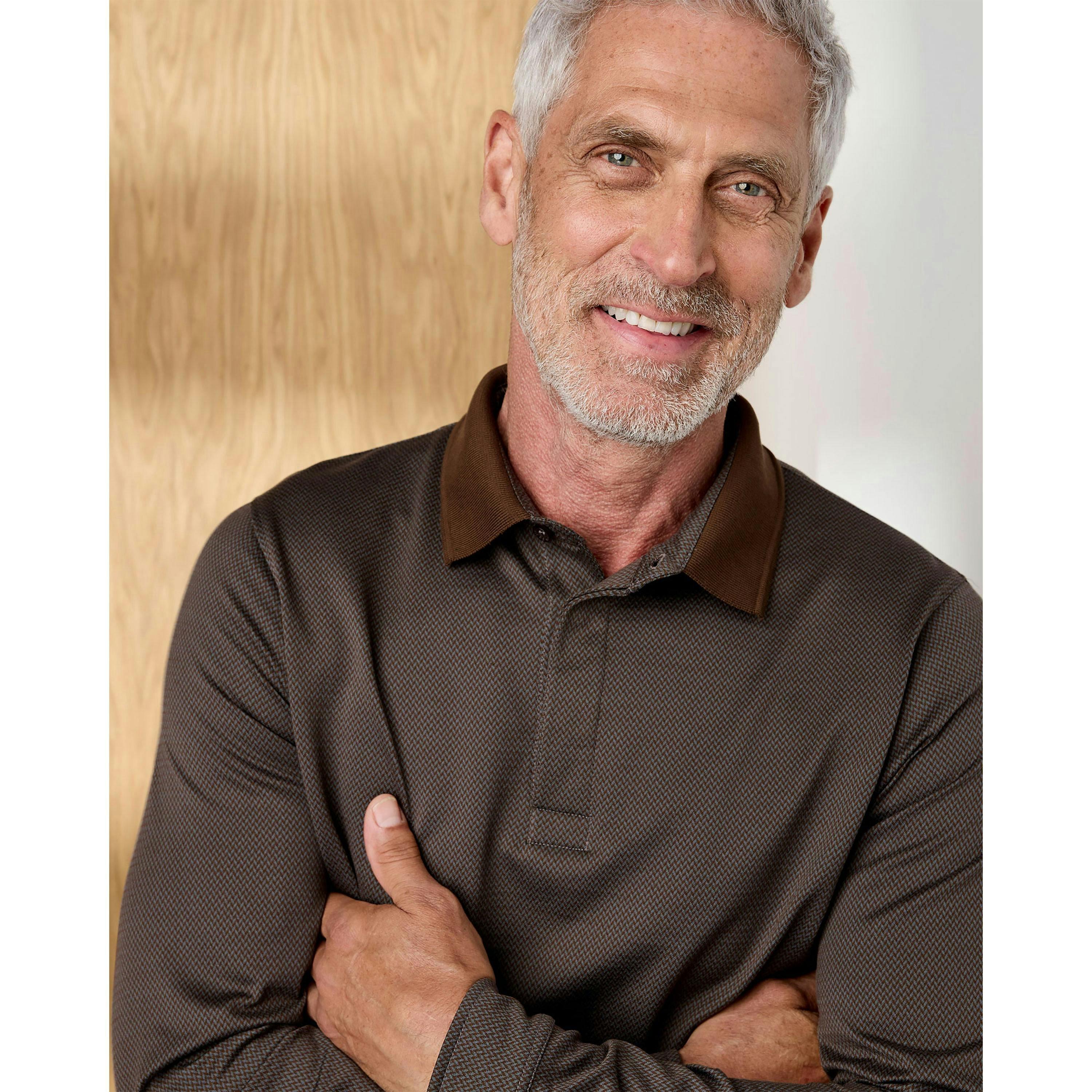 Cotton Traders Signature Long Sleeve Polo Shirt , view 4 of 4
