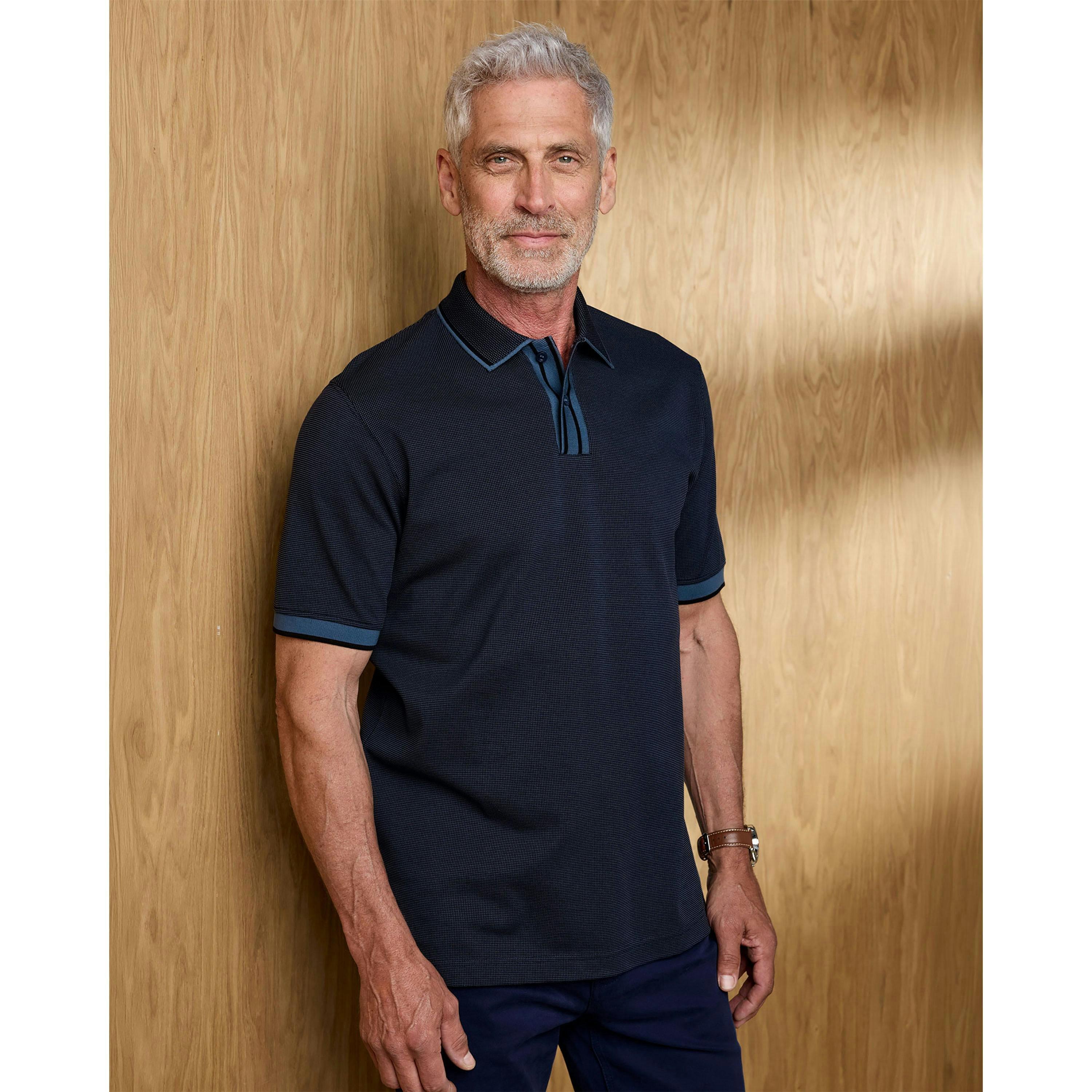 Cotton Traders Signature Jacquard Polo Shirt , view 2 of 4