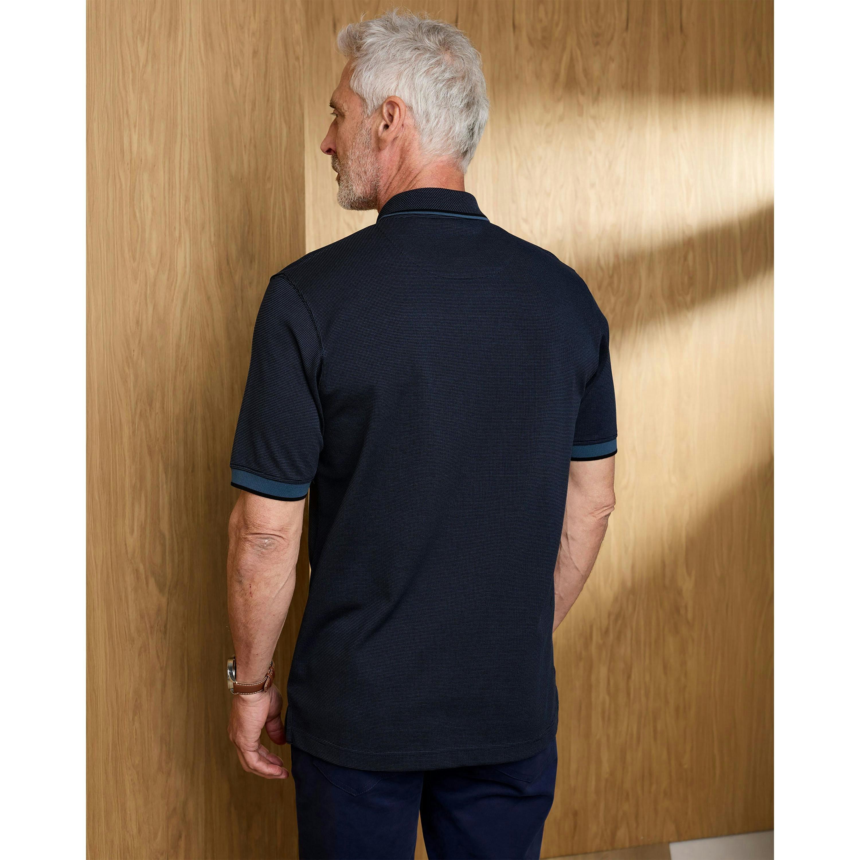 Cotton Traders Signature Jacquard Polo Shirt , view 3 of 4