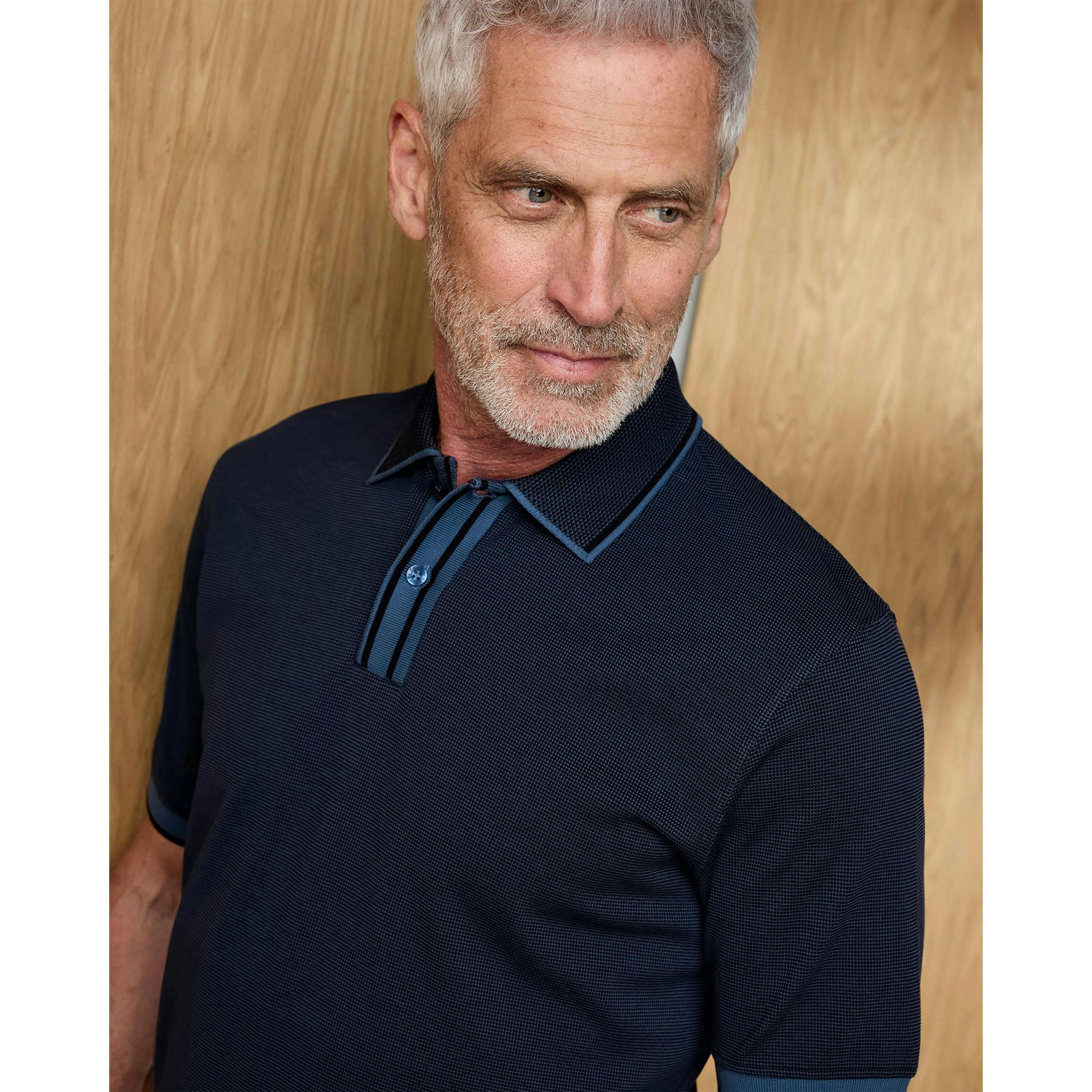 Cotton Traders Signature Jacquard Polo Shirt , view 4 of 4