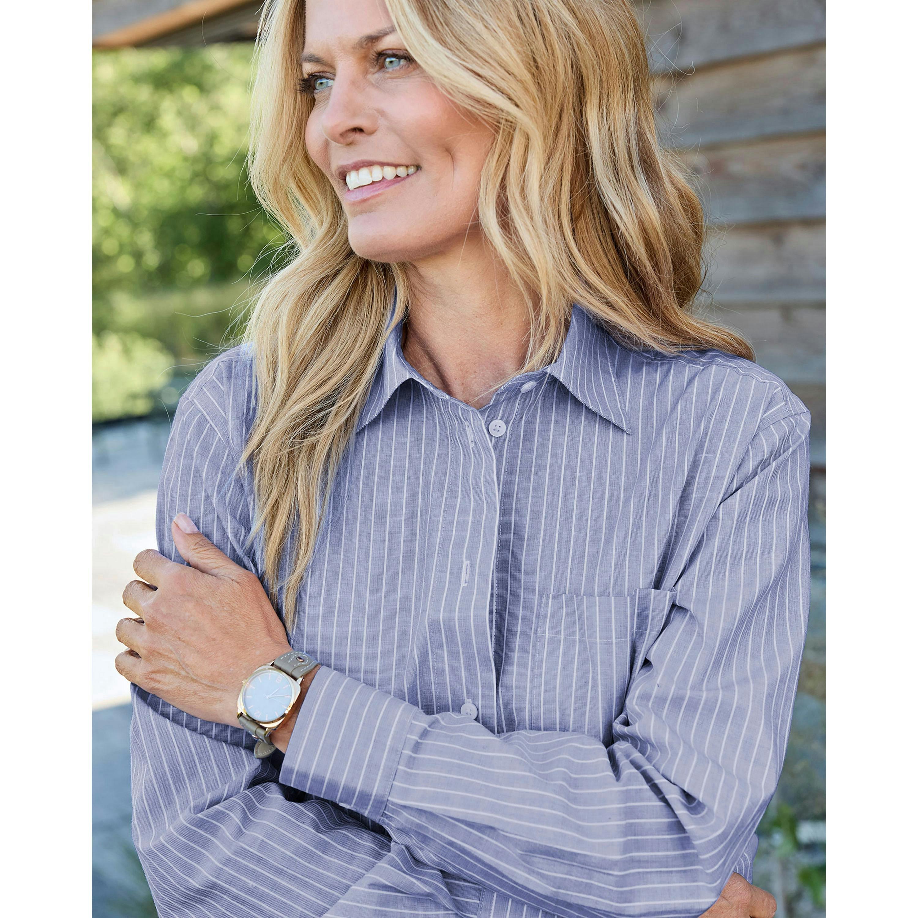 Cotton Traders Long Sleeve Stripe Cotton Shirt , view 4 of 4