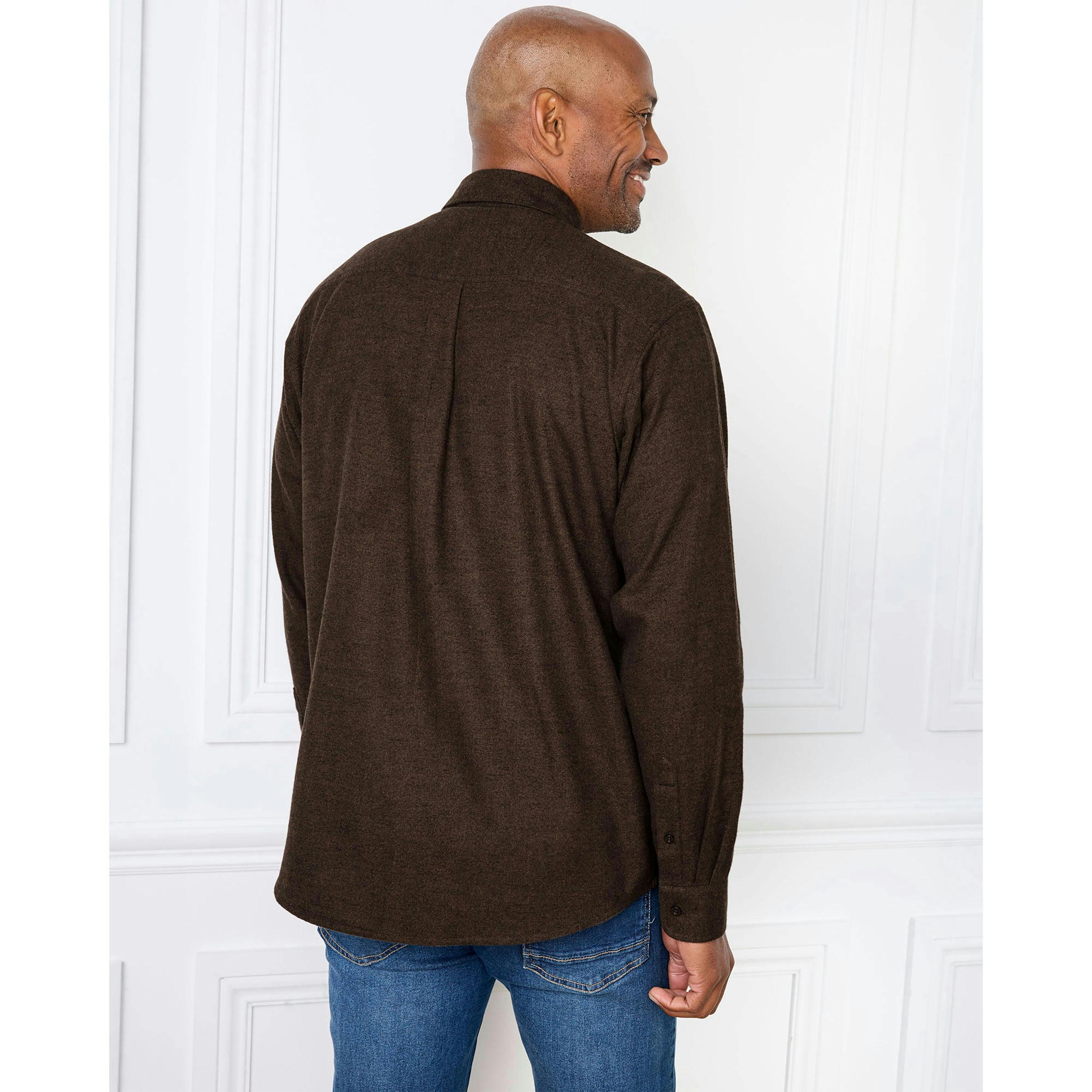 Cotton Traders Brushed Pure Cotton Flannel Shirt , view 3 of 4